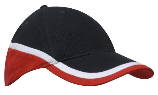 Brushed Heavy Cotton Tri-Coloured Cap 2