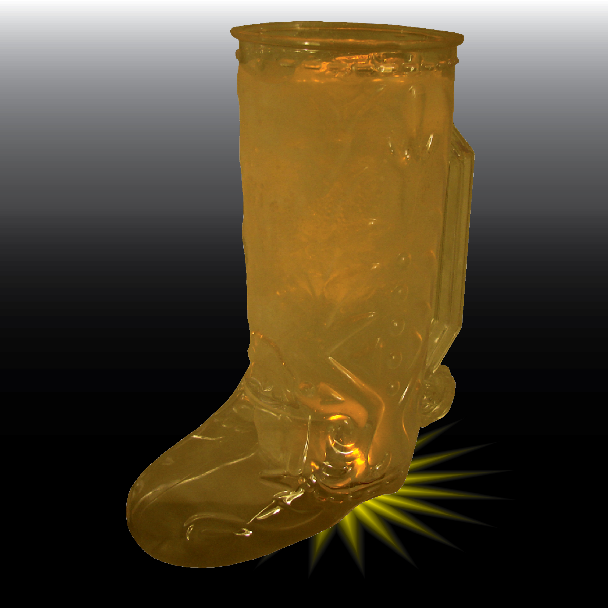 20oz Single Light Western Themed Plastic Cowboy Boot Mug with Handle 24