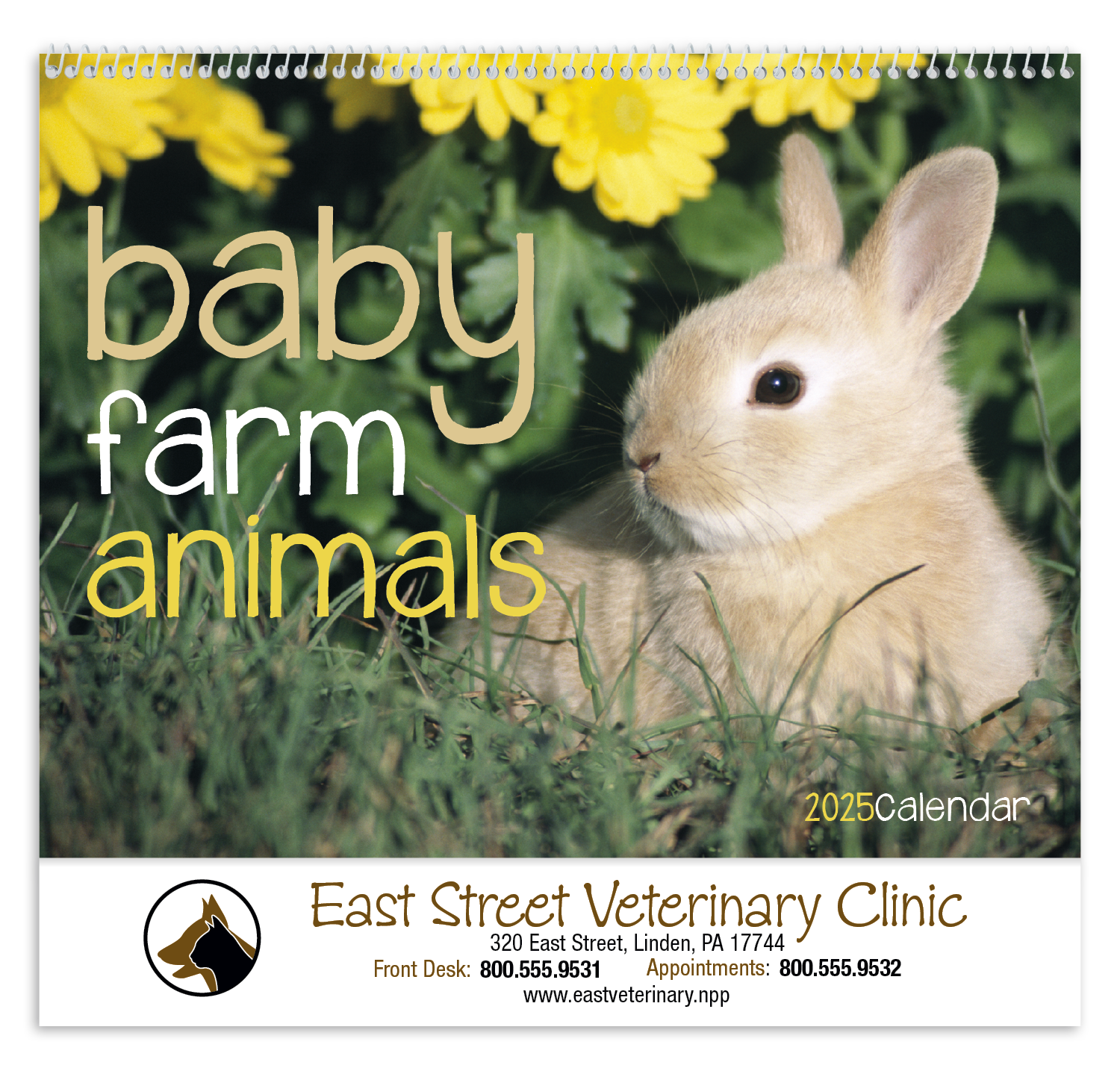 Good Value™ Baby Farm Animals - Spiral Calendar 3