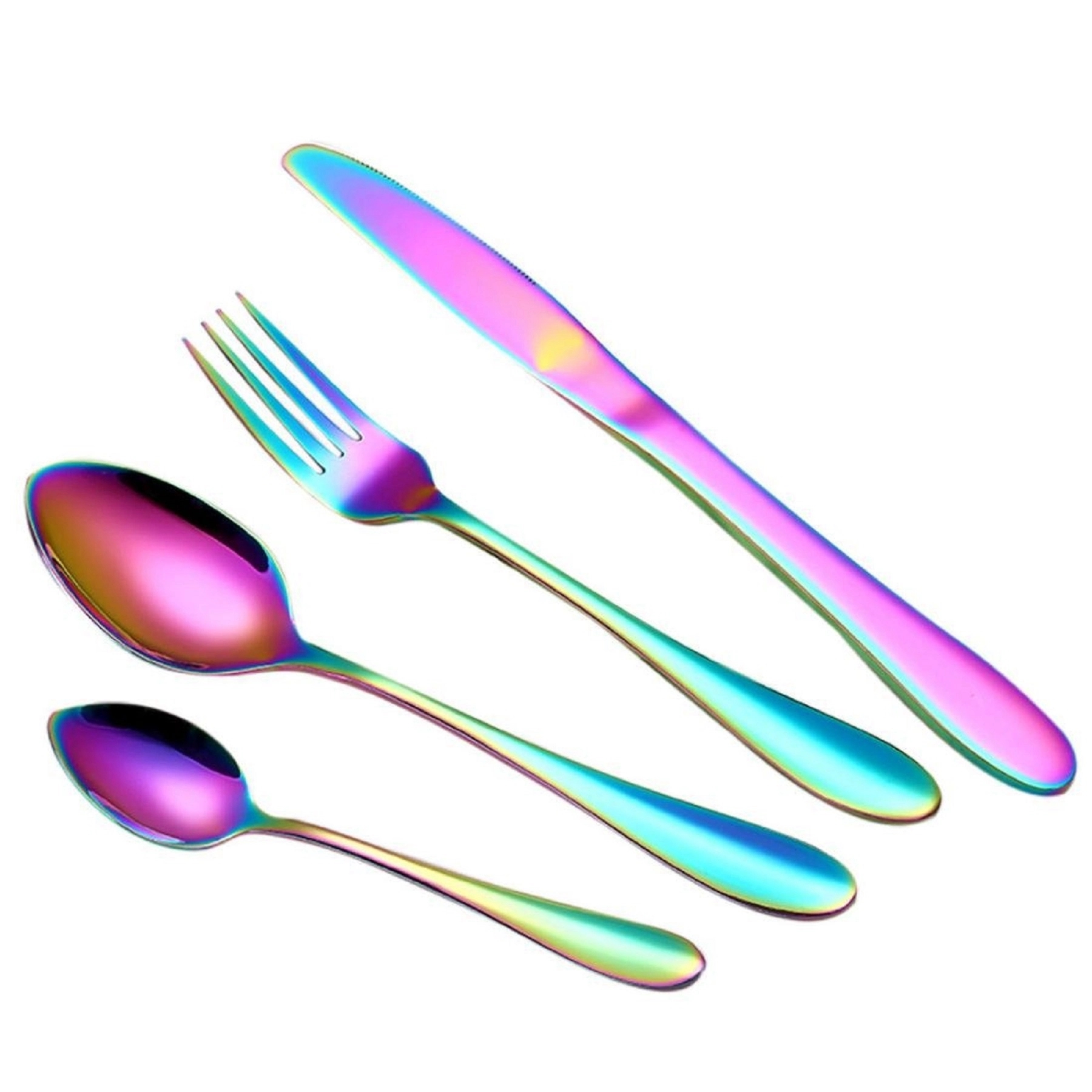 4PCS Stainless Steel Upscale Dinnerware Set 11