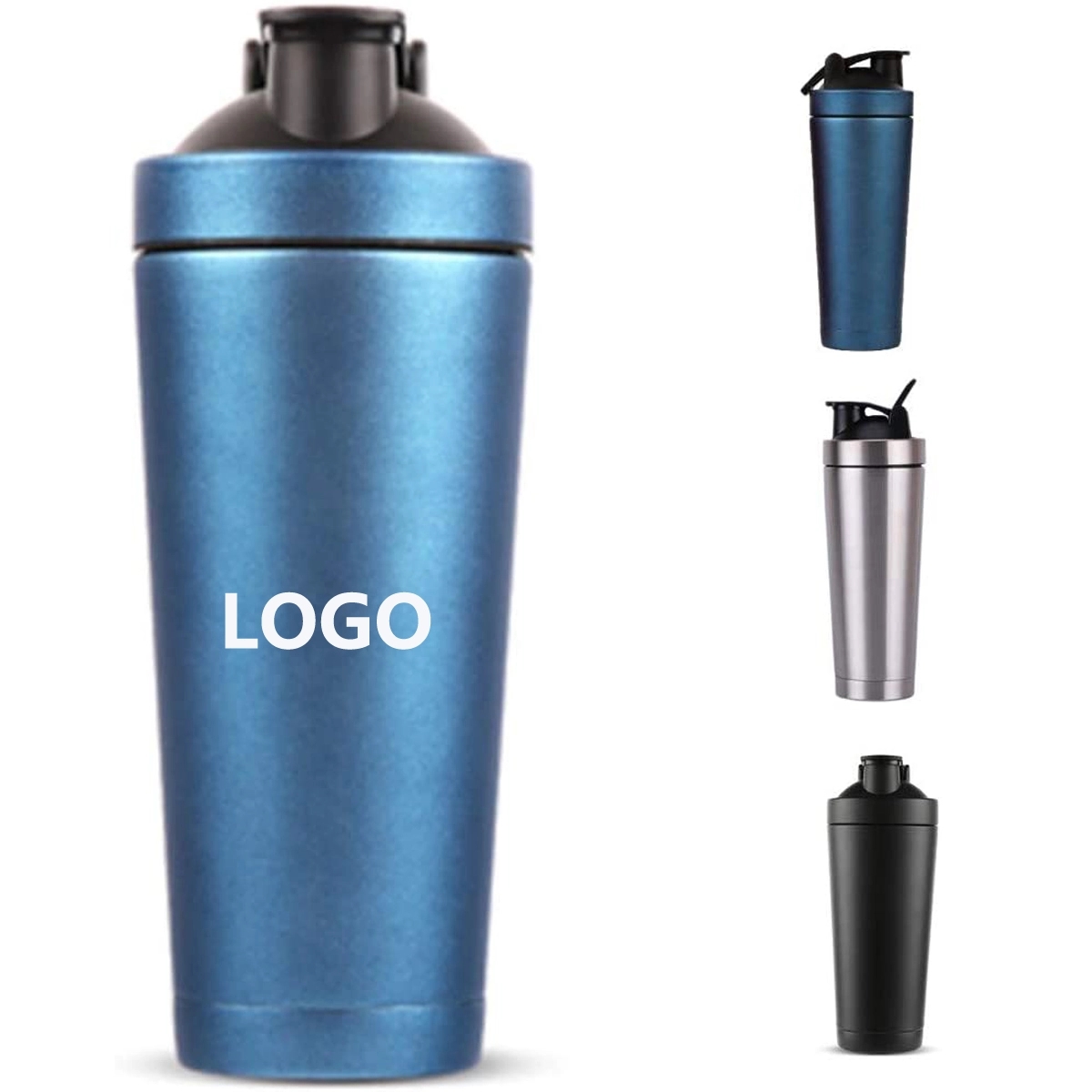 Shaker Cup Insulated Stainless Steel Bottle with Wire Whisk 2