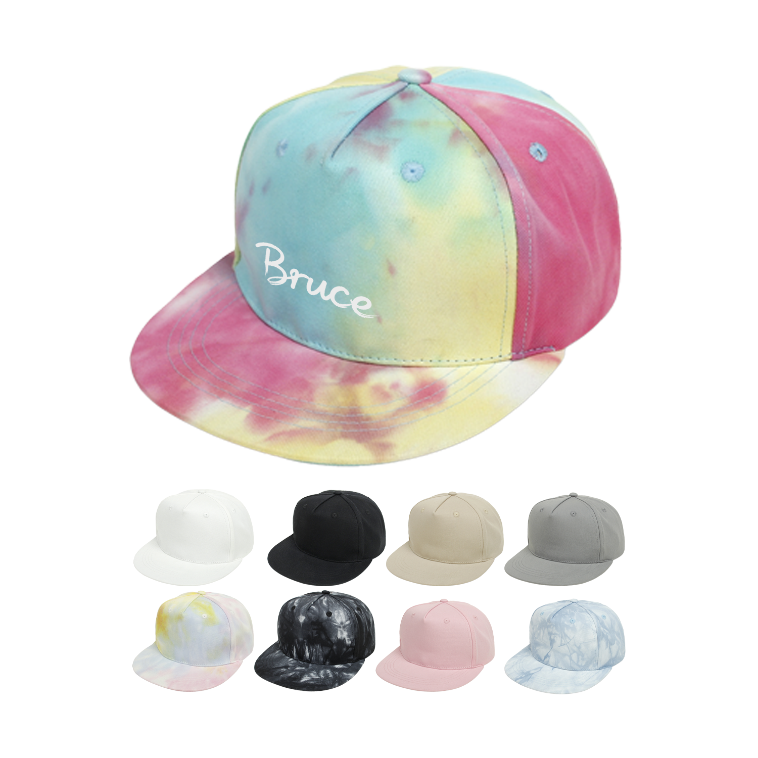 Toddler Tie-Dye Hip Hop Baseball Cap Flat Brim 2