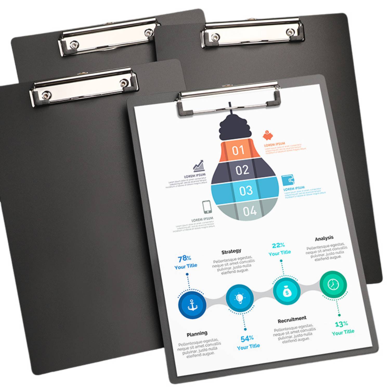 PP Plastic Clipboard with Metal Clip 3