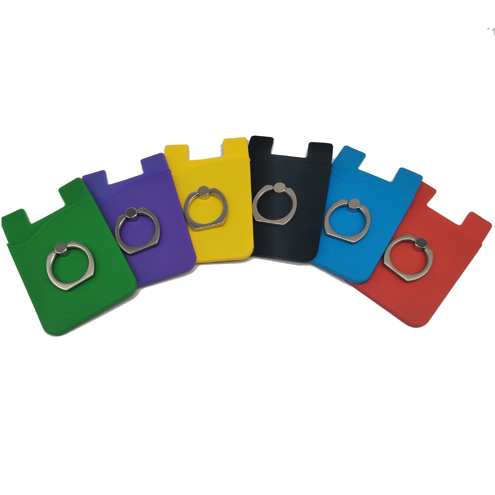 Silicone cell phone wallet card with Ring Grip 15