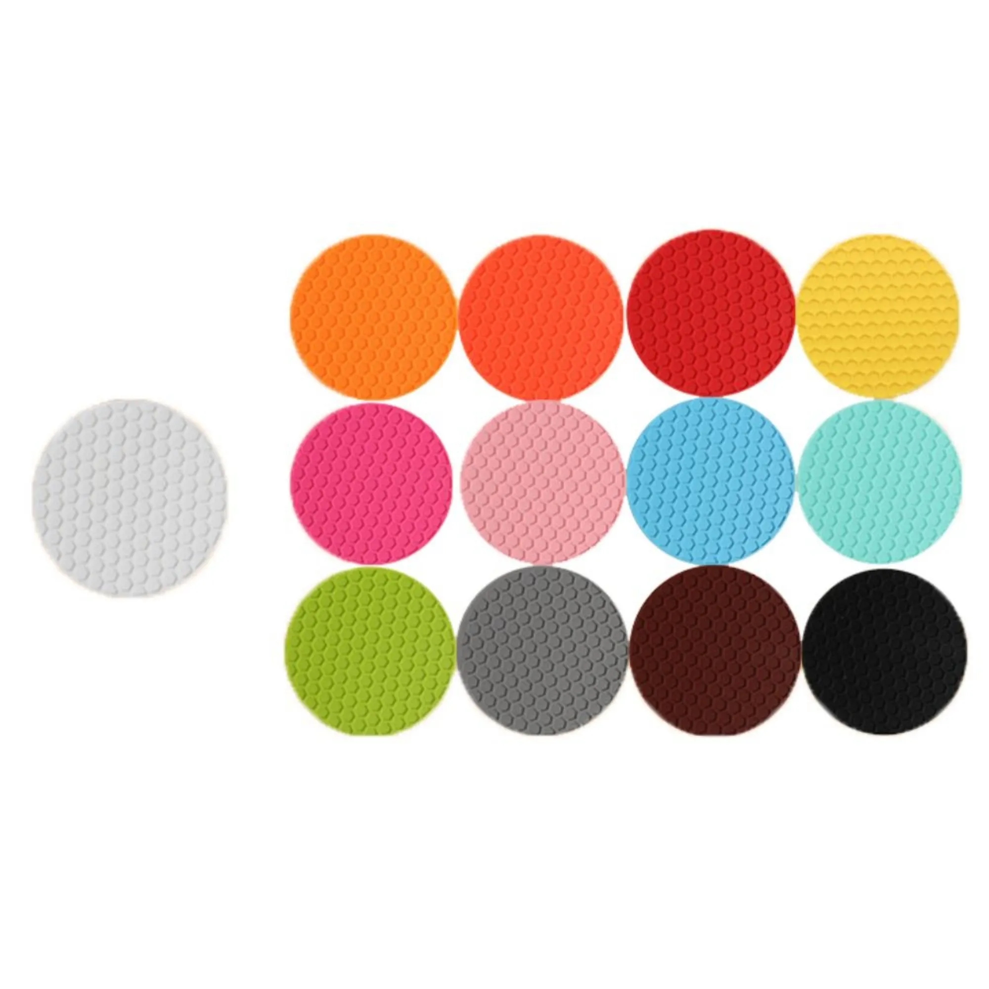Silicone Honeycomb Round Coasters 2
