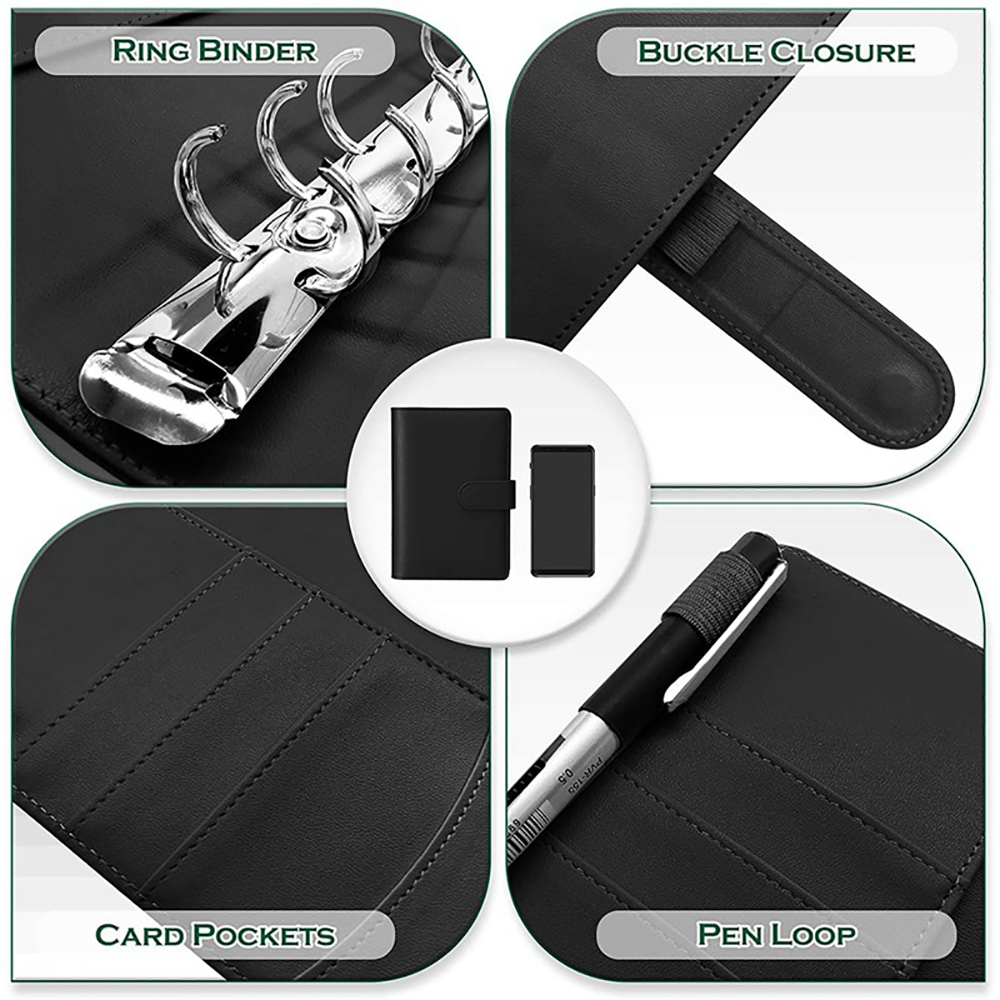 PU Leather 6-Ring Loose Leaf Budget Binder 1