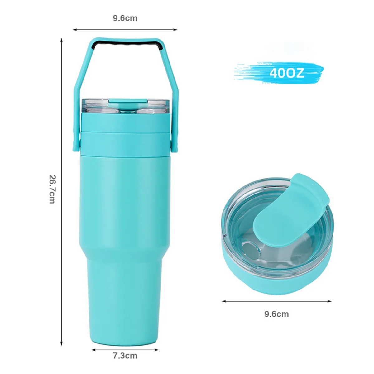 30/40 oz. Stainless Steel Insulated Tumbler with Straw Lid 5