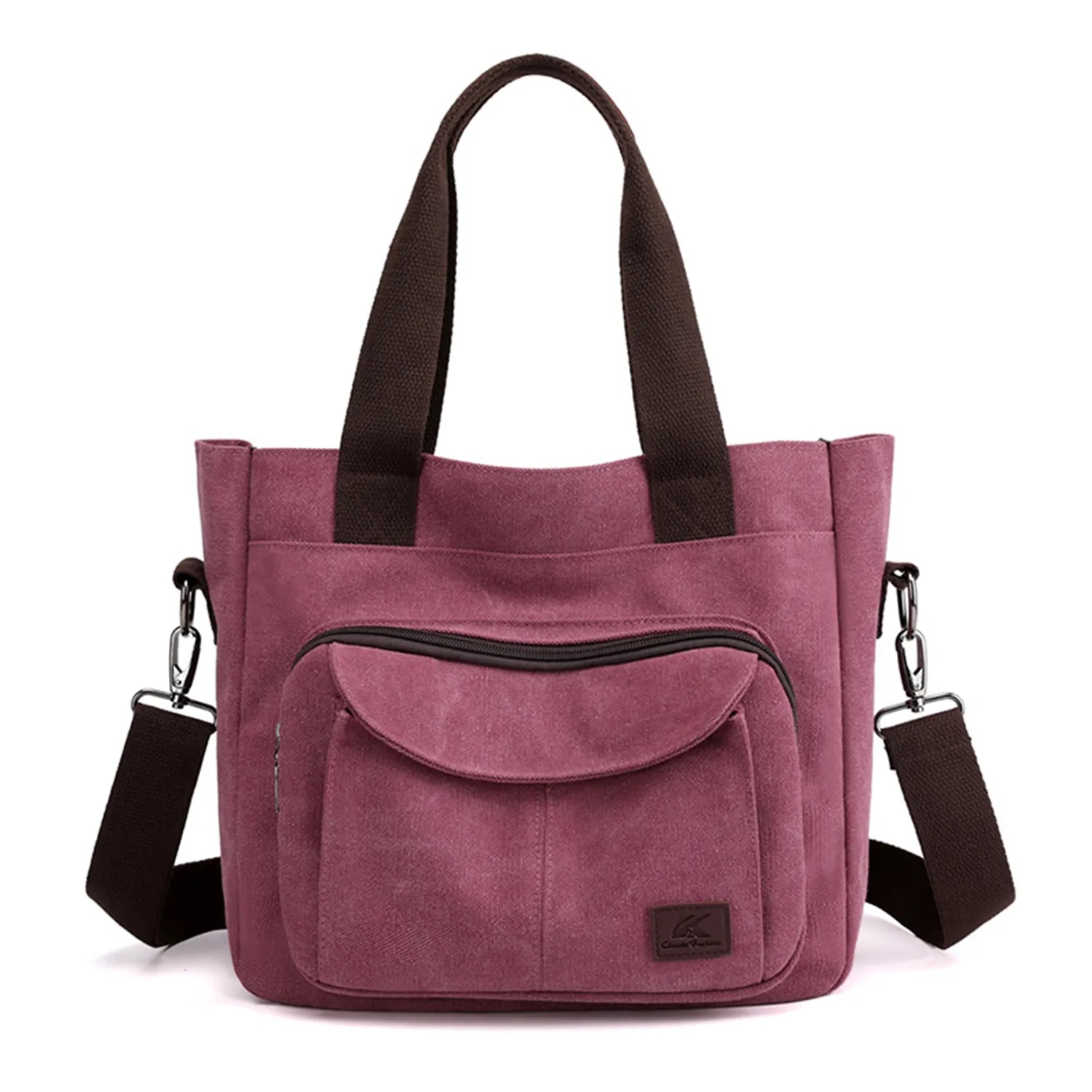 Women's Canvas Shoulder Handle Work Crossbody Bag 3