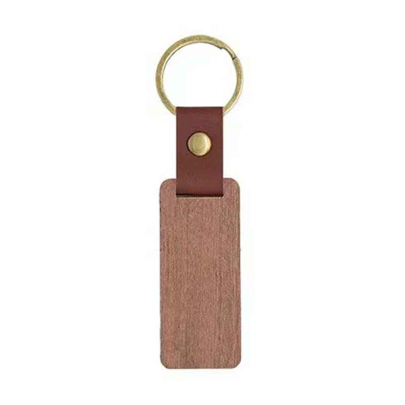 Woody Key Chain with PU Strap Split Ring 3