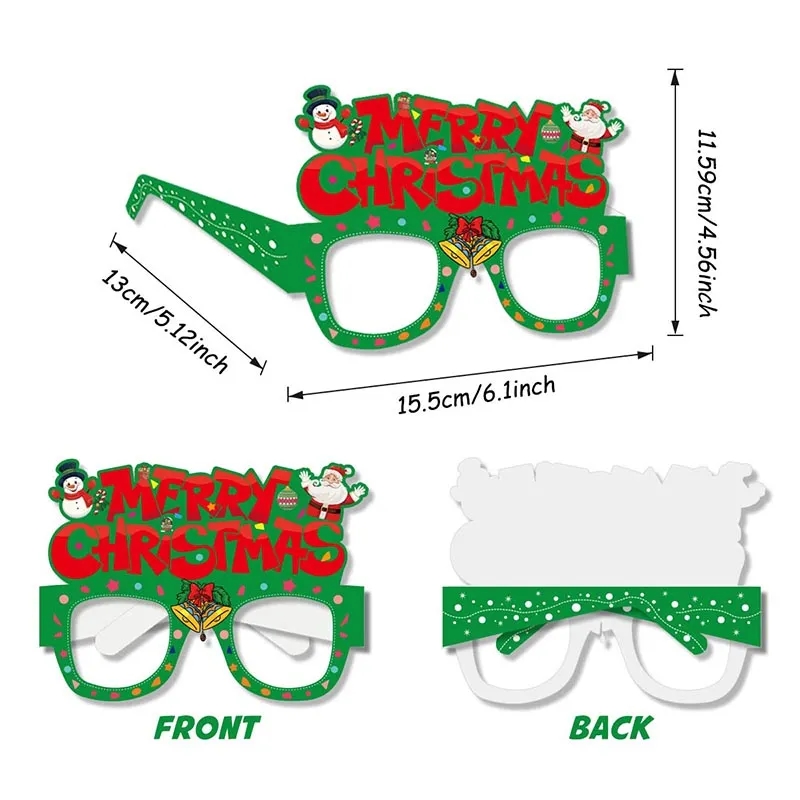 8PCS Christmas Party Glasses Frames 1