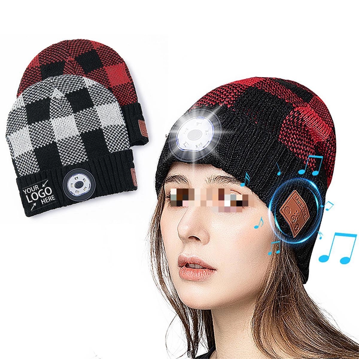 Bluetooth Beanie With Head Light 6