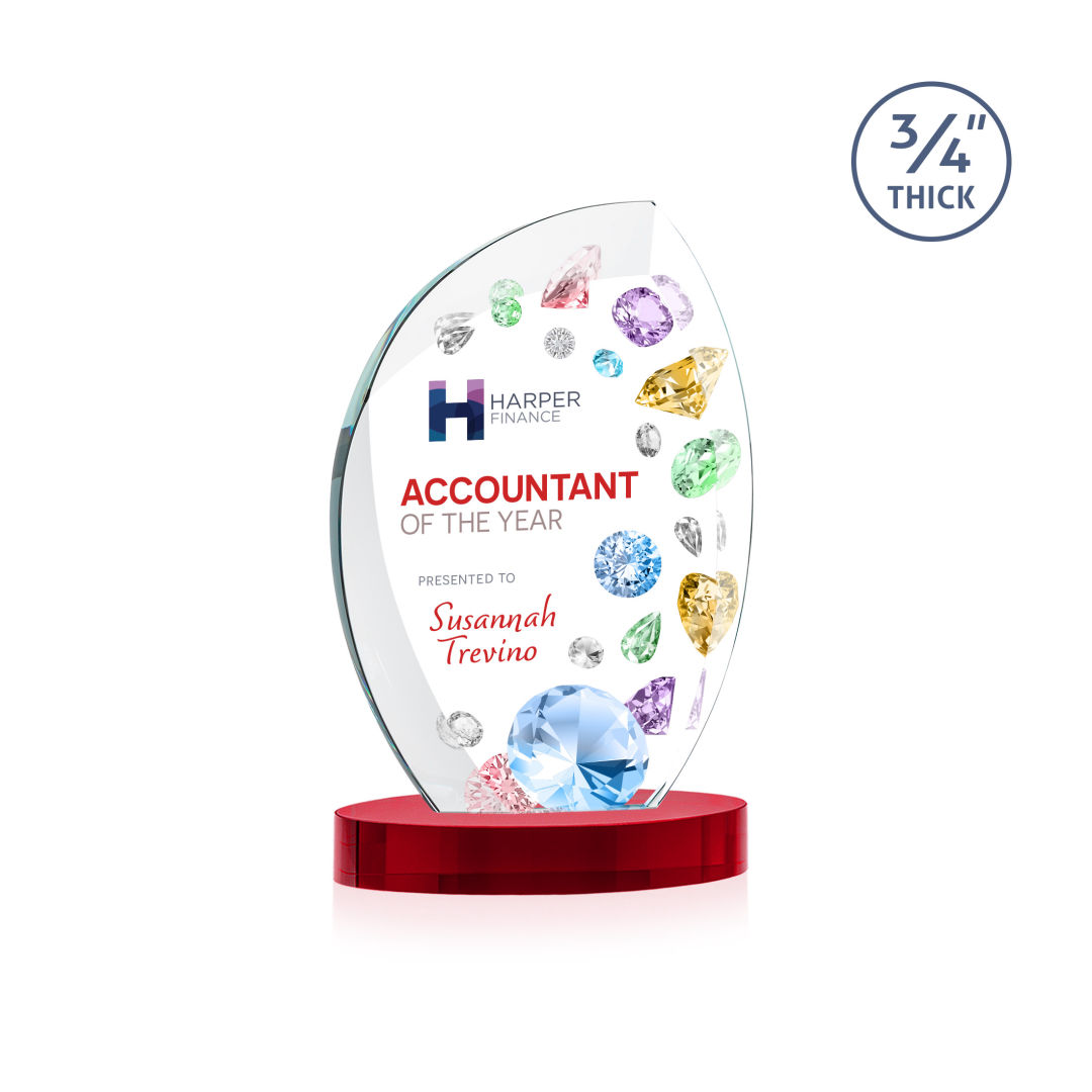 Wichita VividPrint™ Award on Alberton Base - Red 6
