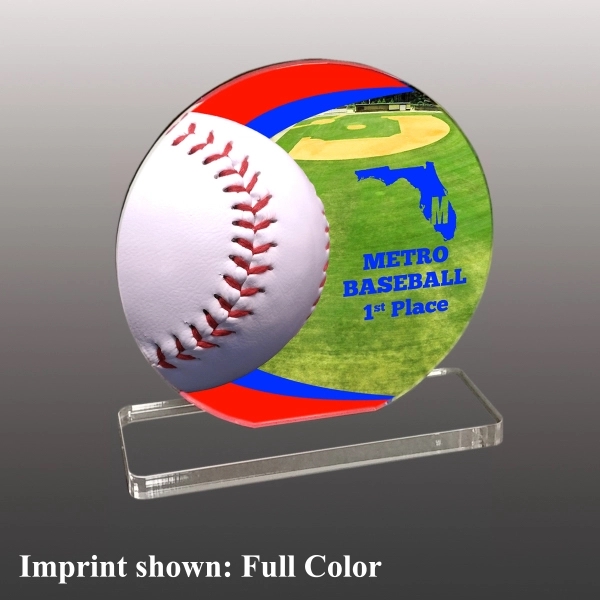 Baseball Themed Acrylic Award - Full Color