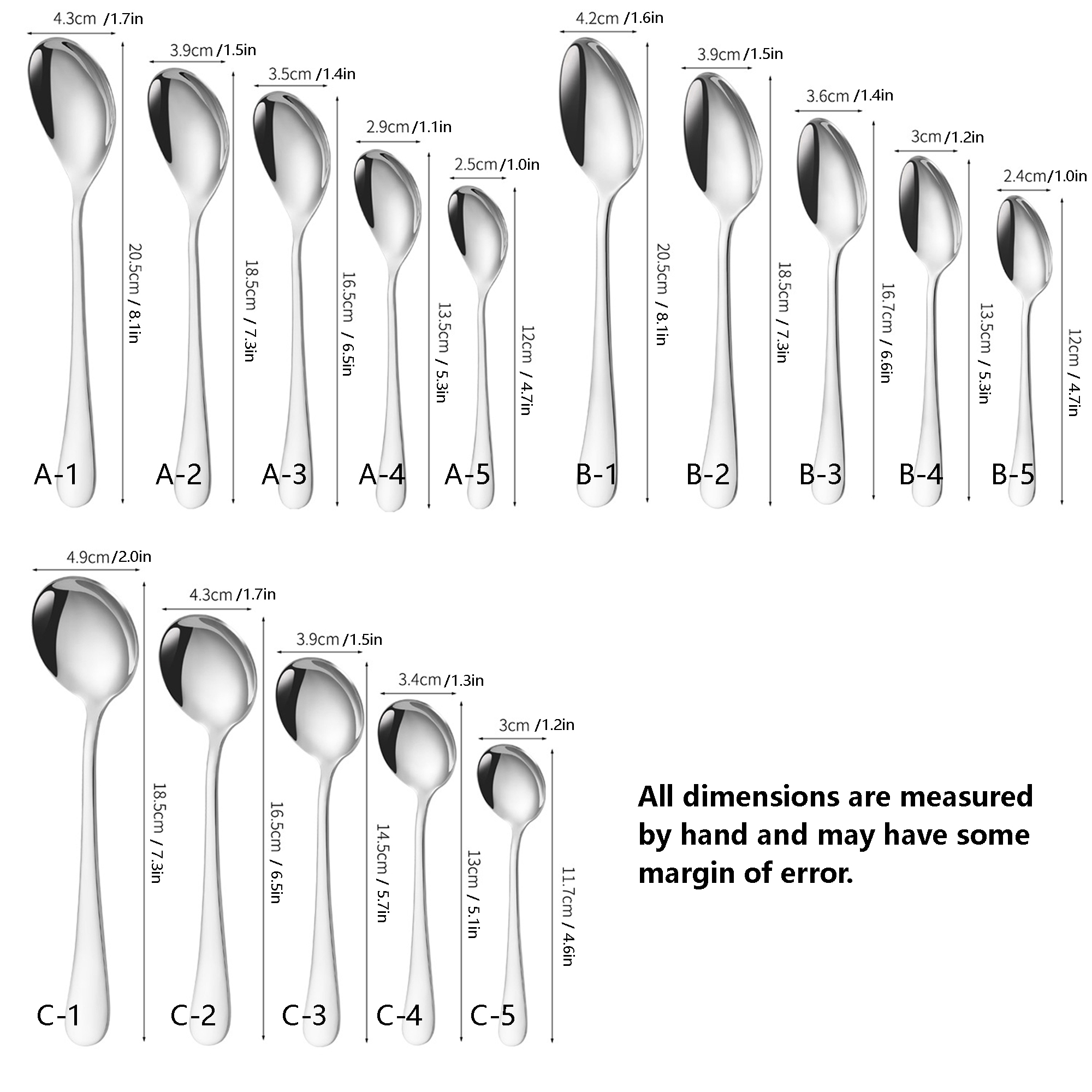 High-quality stainless steel dining spoons,available in various styles and combinations. 1