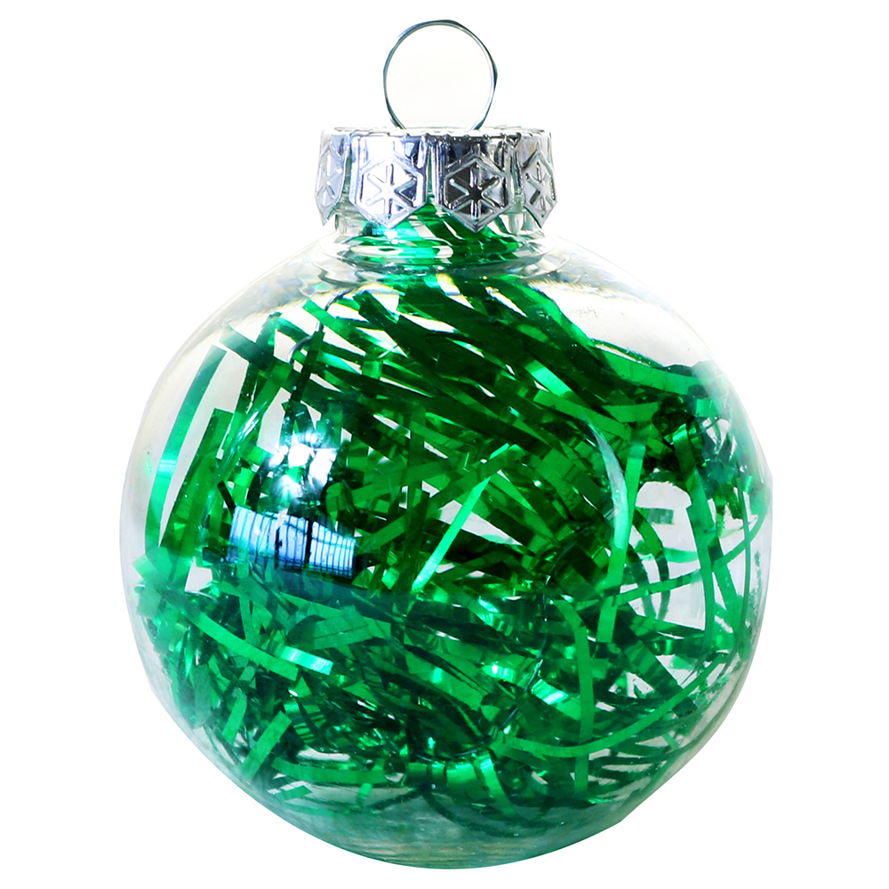 Christmas Tree 6pcs 6cm Transparent Decorative Ball Pendant 13