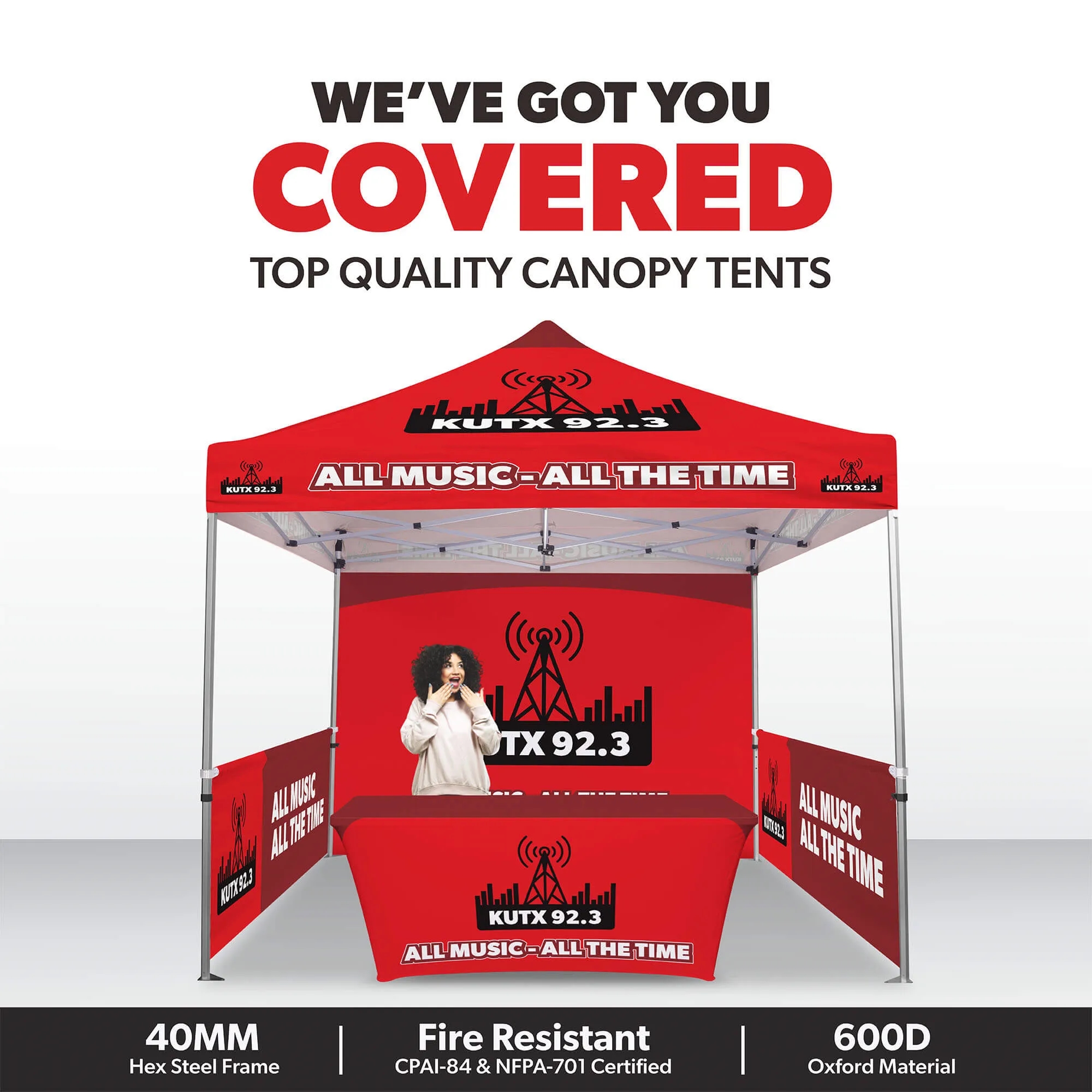10ft x 10ft Custom Canopy Tent - Event Gold Package 8