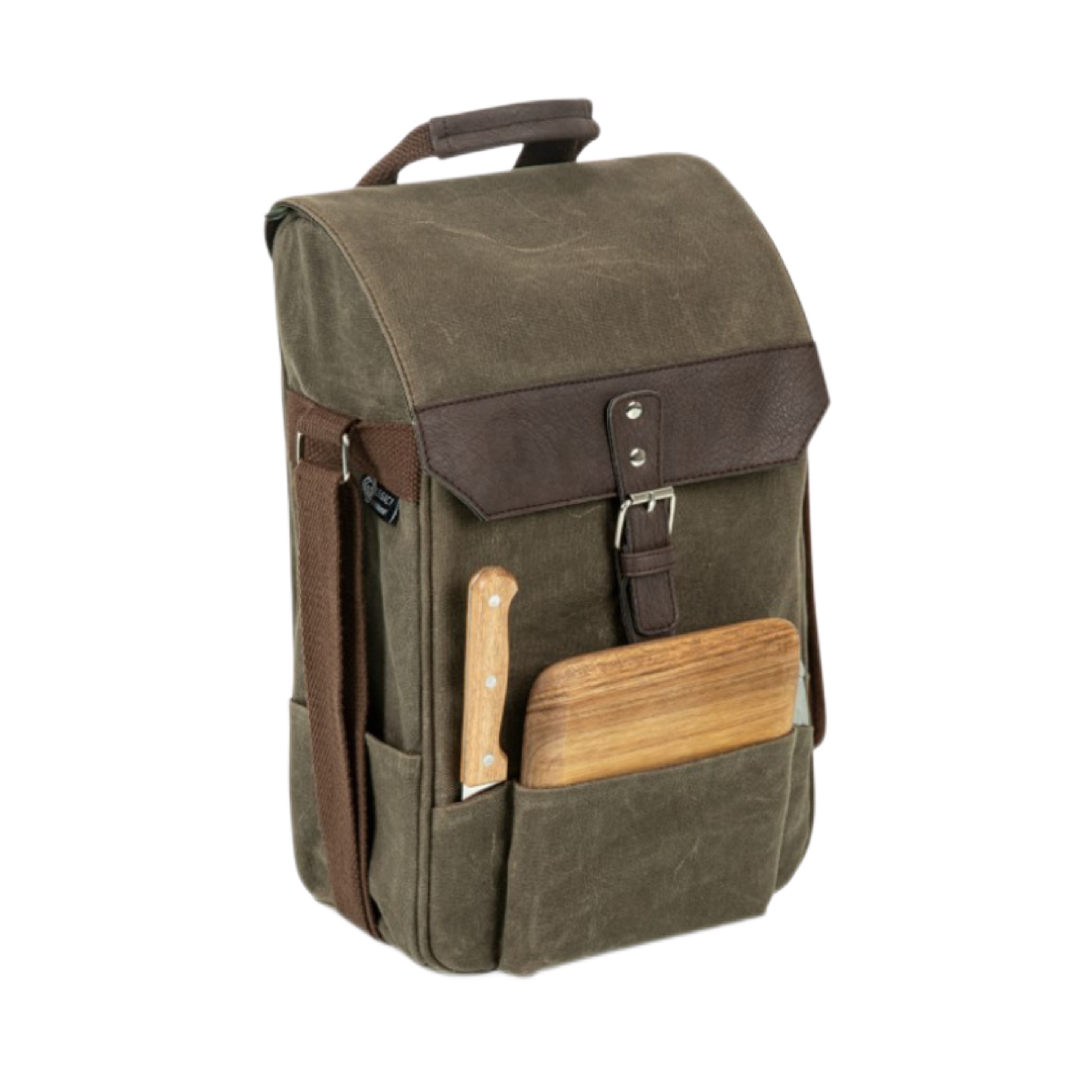 Canvas Picnic Wine Backpack (direct import) 3