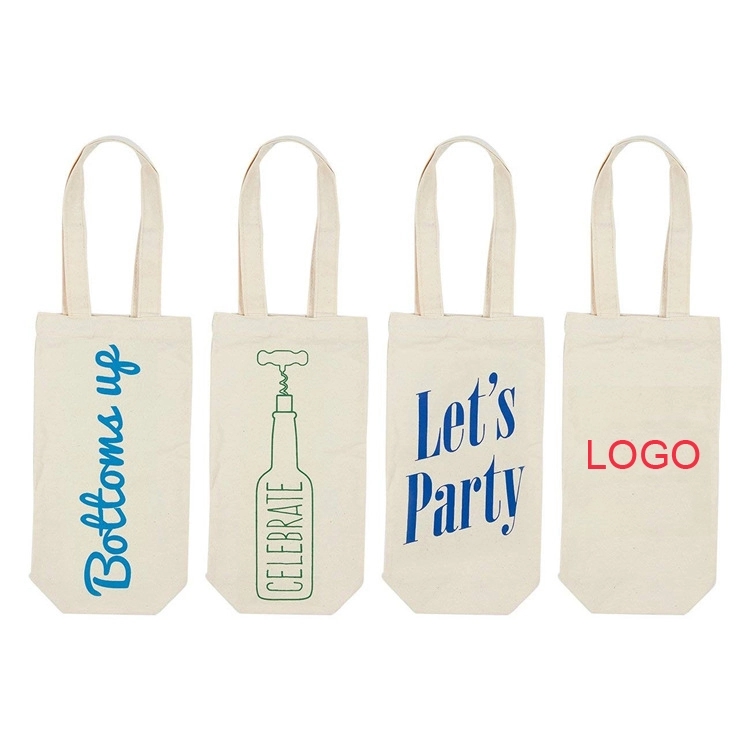 Canvas Wine Bag (1 bottle), custom tote bag with logo imprint 4