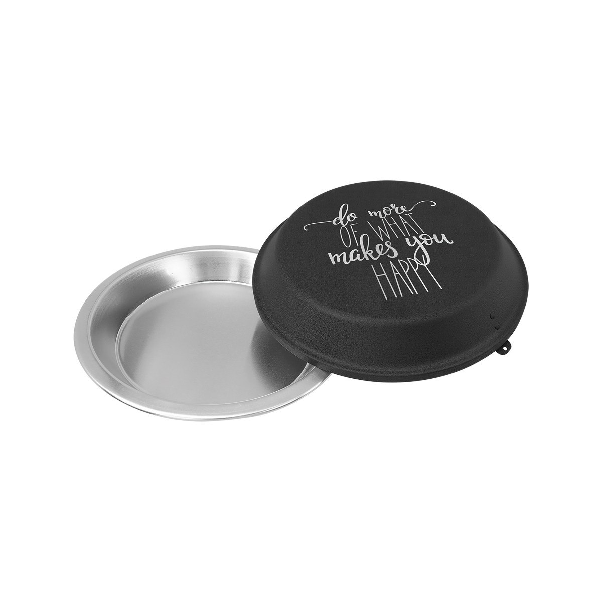 9" Aluminum Pie Pan w/Black Lid