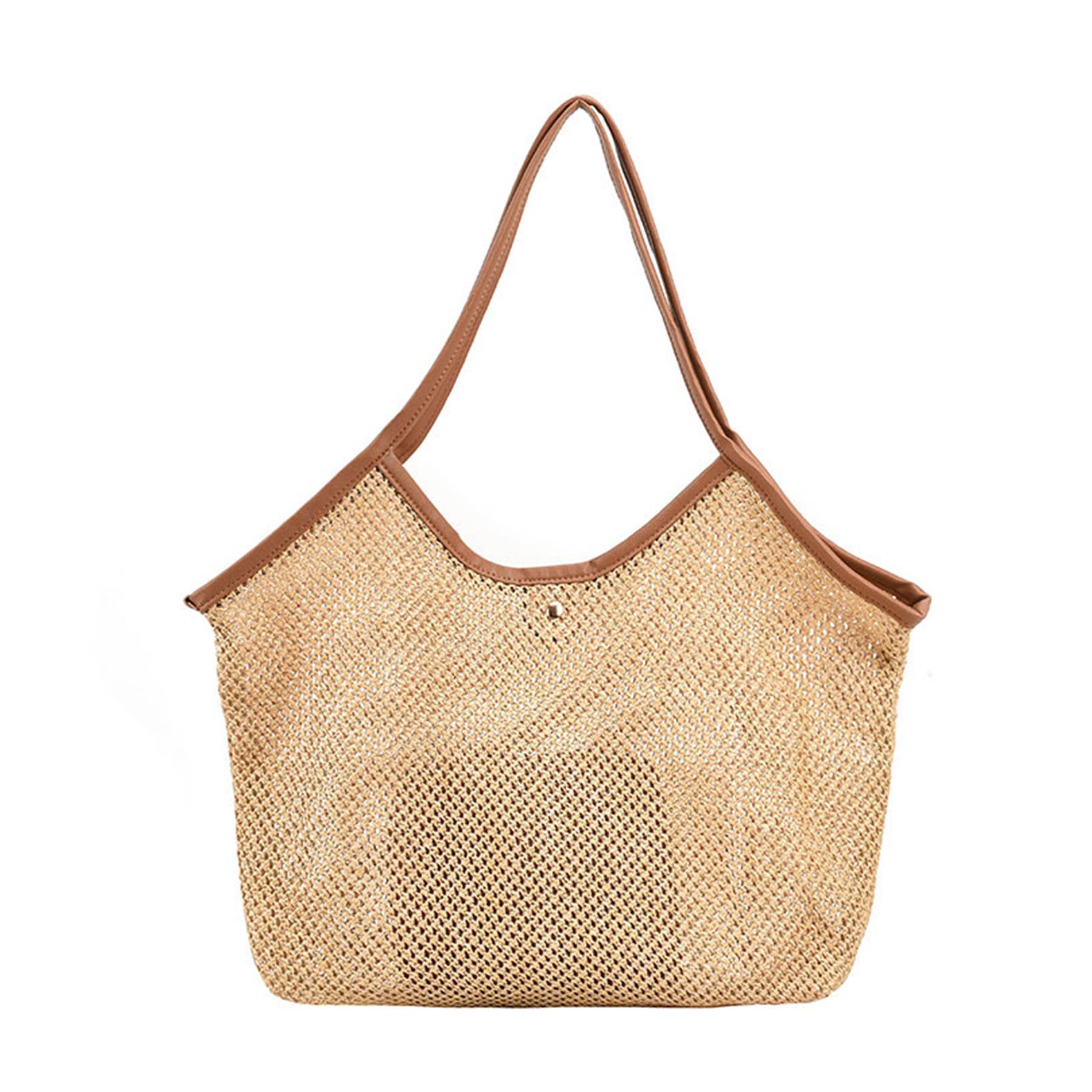 Jute Straw Woven Tote Bag, Handmade Weaving Shoulder Bag 3