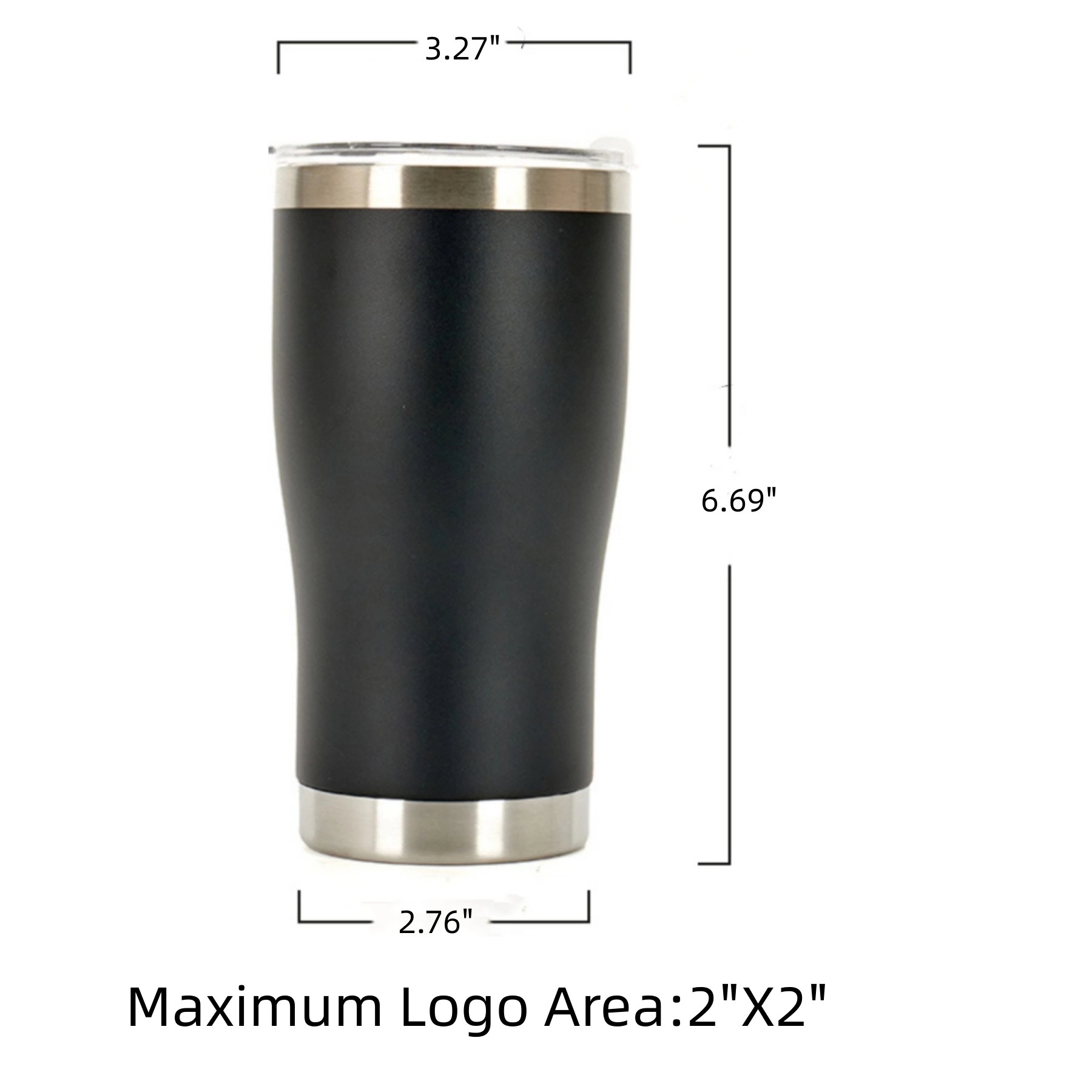 20 Oz Double Wall Vacuum Stainless Steel Tumbler With Lid 3