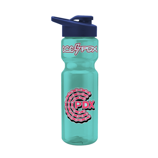 Blazer 28oz Transparent Bike Bottle w/Drink-thru Lid 945