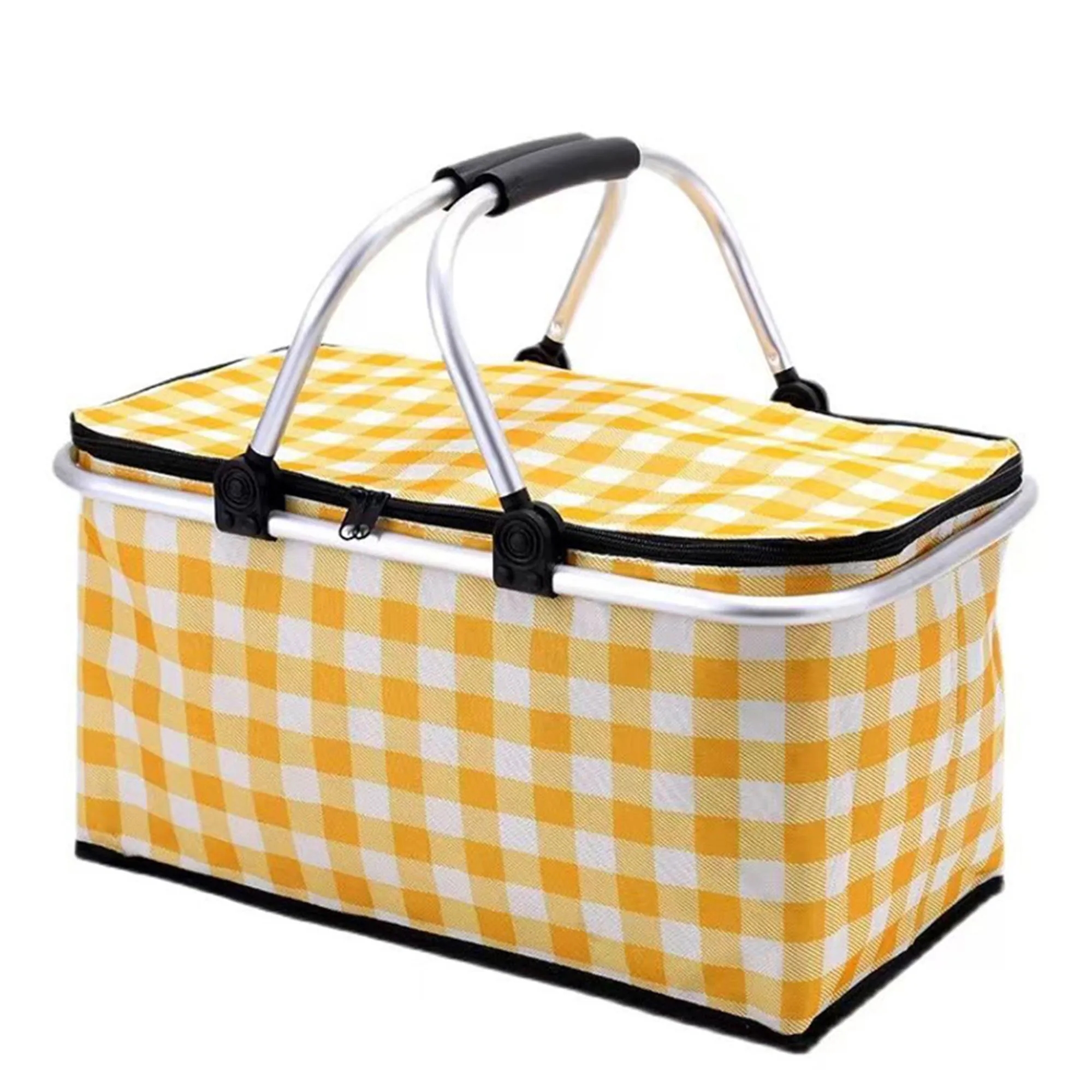 Checkered Picnic Basket 4