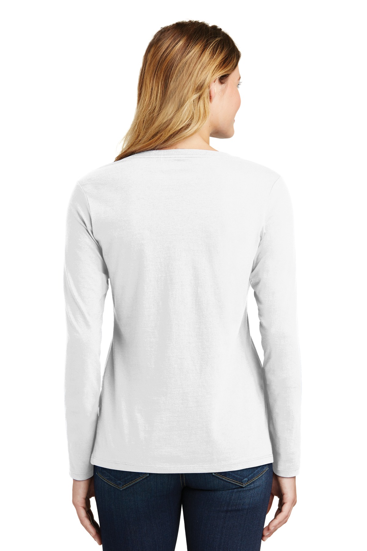 Port & Co Women's Long Sleeve Fan Favorite V-Neck Tee. LPC450VLS 34