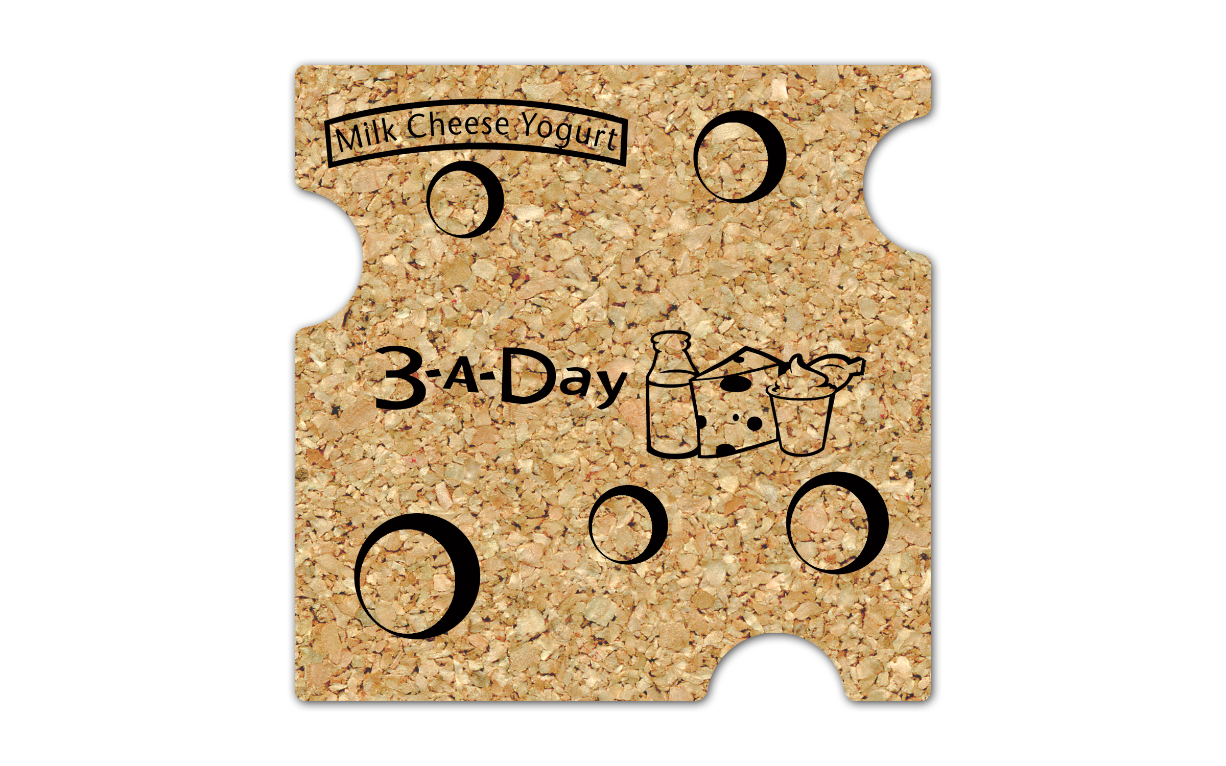 Swiss Cheese Cork Coaster 3