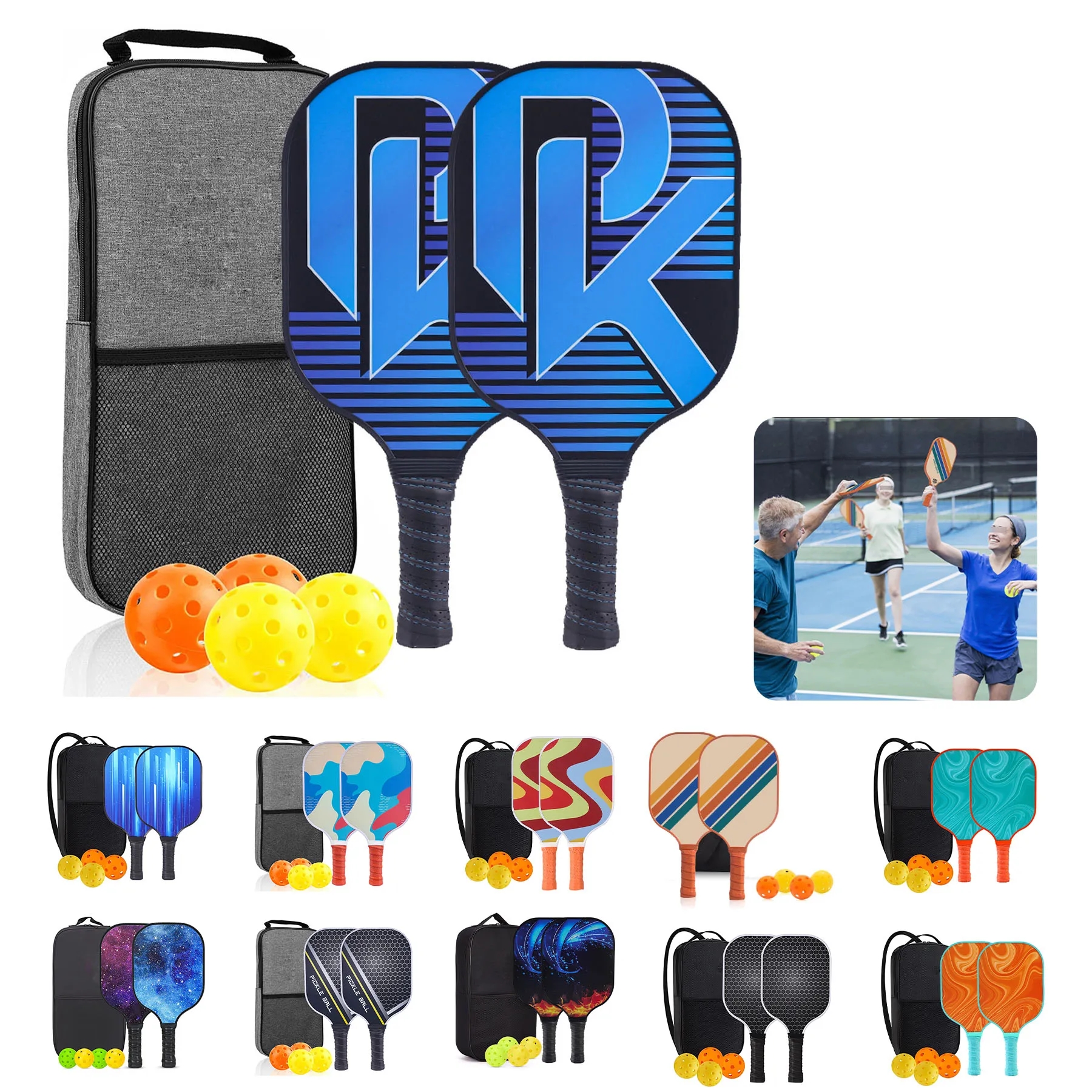 Fiberglass Pickleball Paddles Set 3