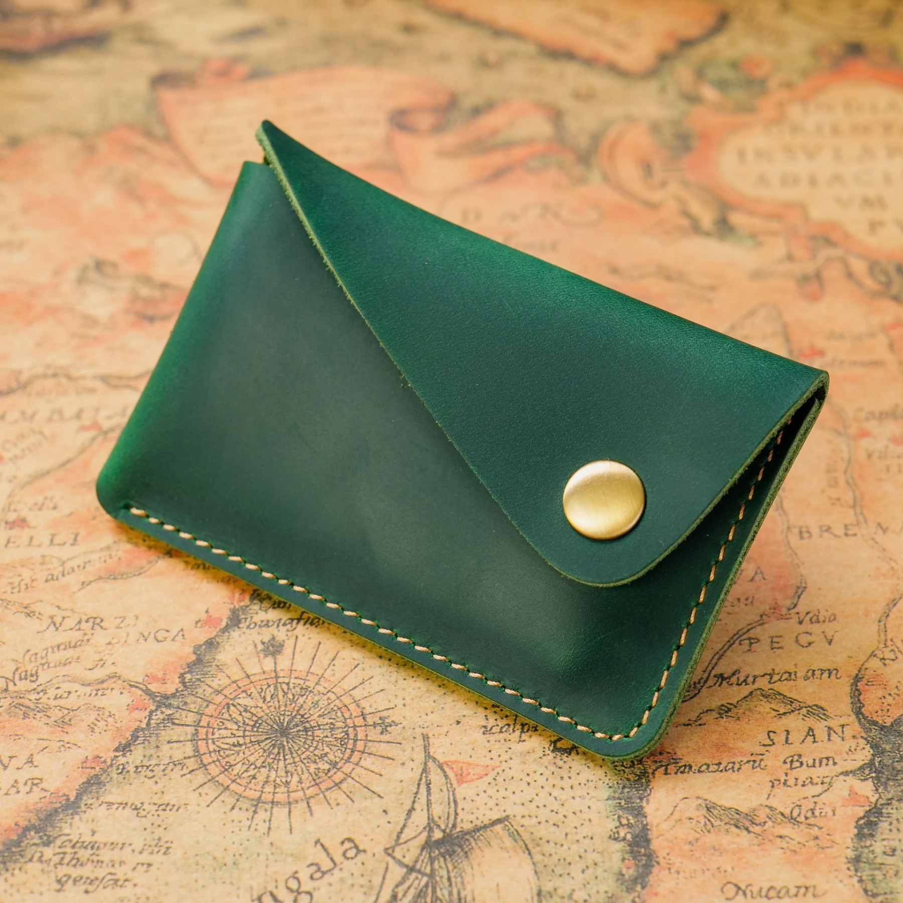 Cowhide Snap Button Coin Purse 6
