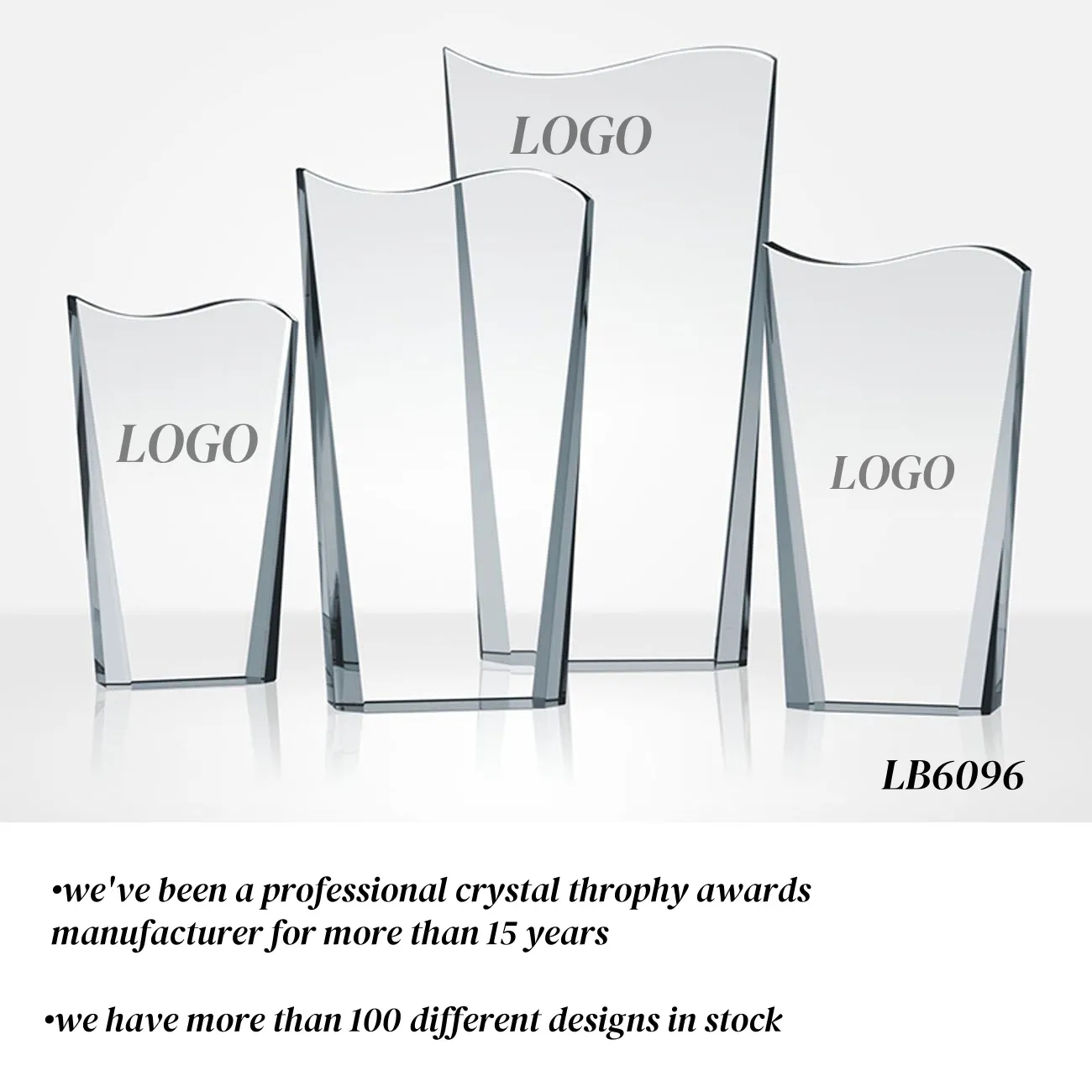 Appreciation Crystal Trophy Glass Engraved Awards 3