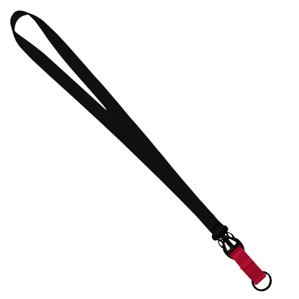 3/4" Multi color (Top and bottom) Nylon Lanyard with Plastic Slide Buckle R 284