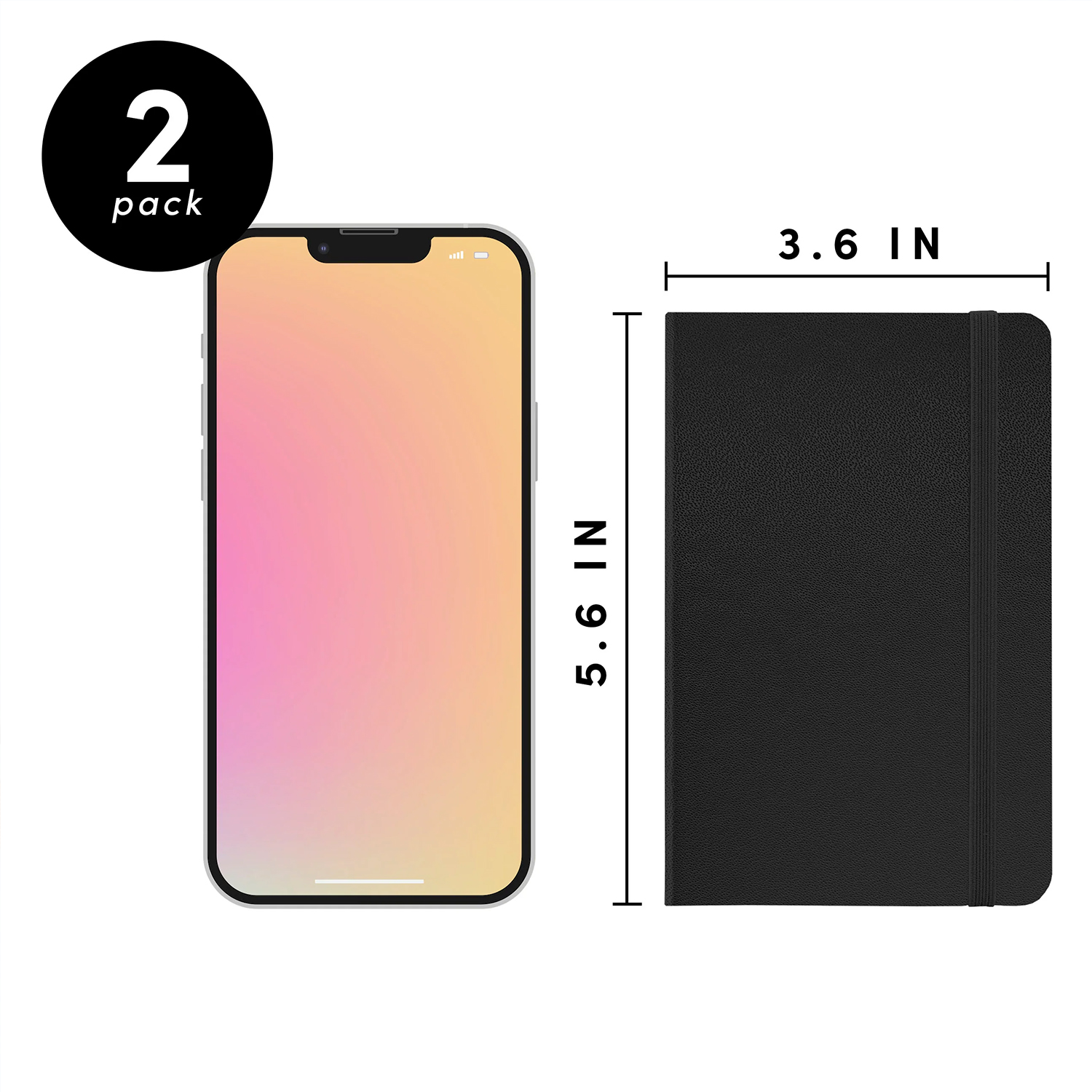 PAPERAGE® Pocket-Size Leather Journal Notebook with 160 Pages 3