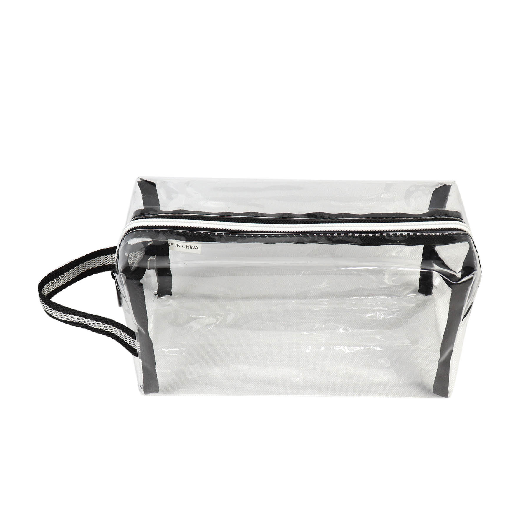 Clear Travel Carrying Striped Handle Bag 4