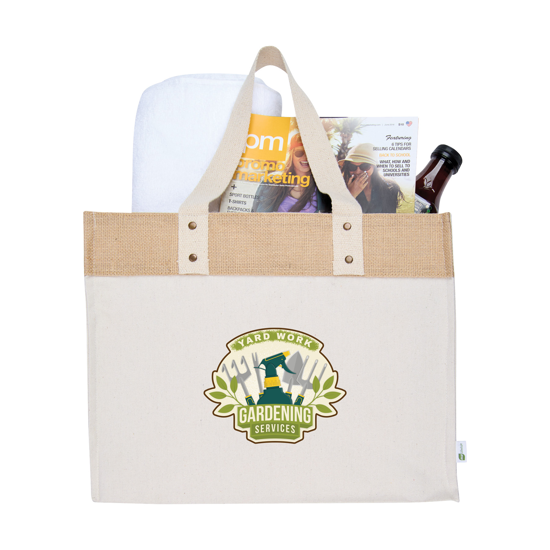 Sophia Canvas Tote With Jute Trim 7