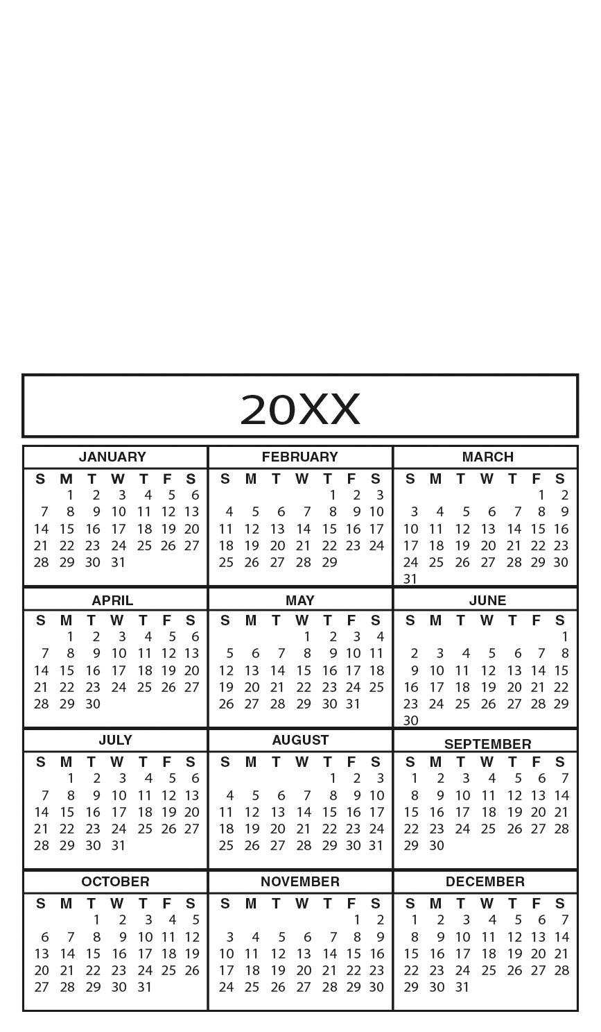 Good Value™ 20 Mil Calendar Magnet 14