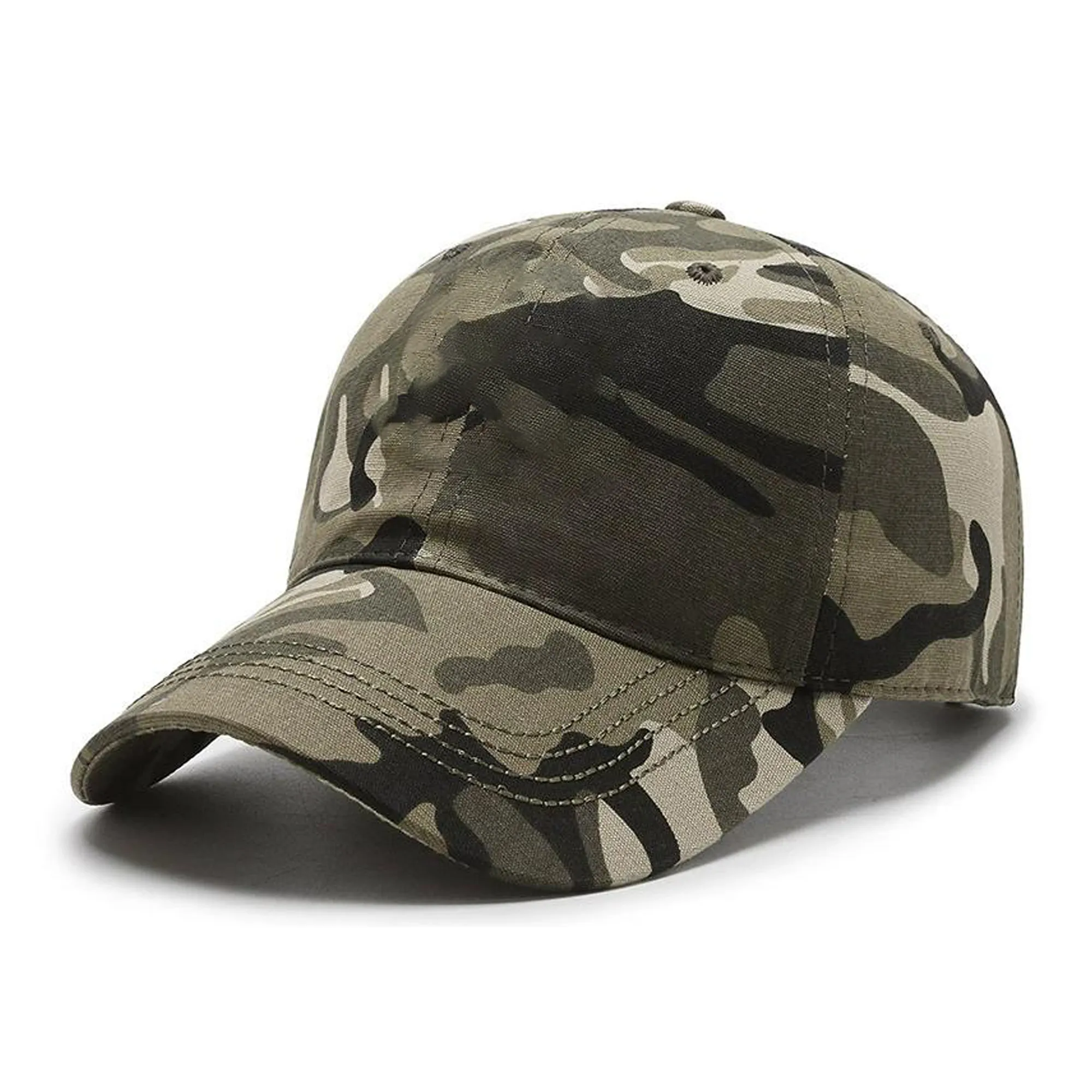 Custom Outdoor 6-Panel Camouflage UV Protection Baseball Cap 3