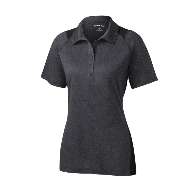 Sport-Tek Women's Heather Colorblock Contender Polo. 5