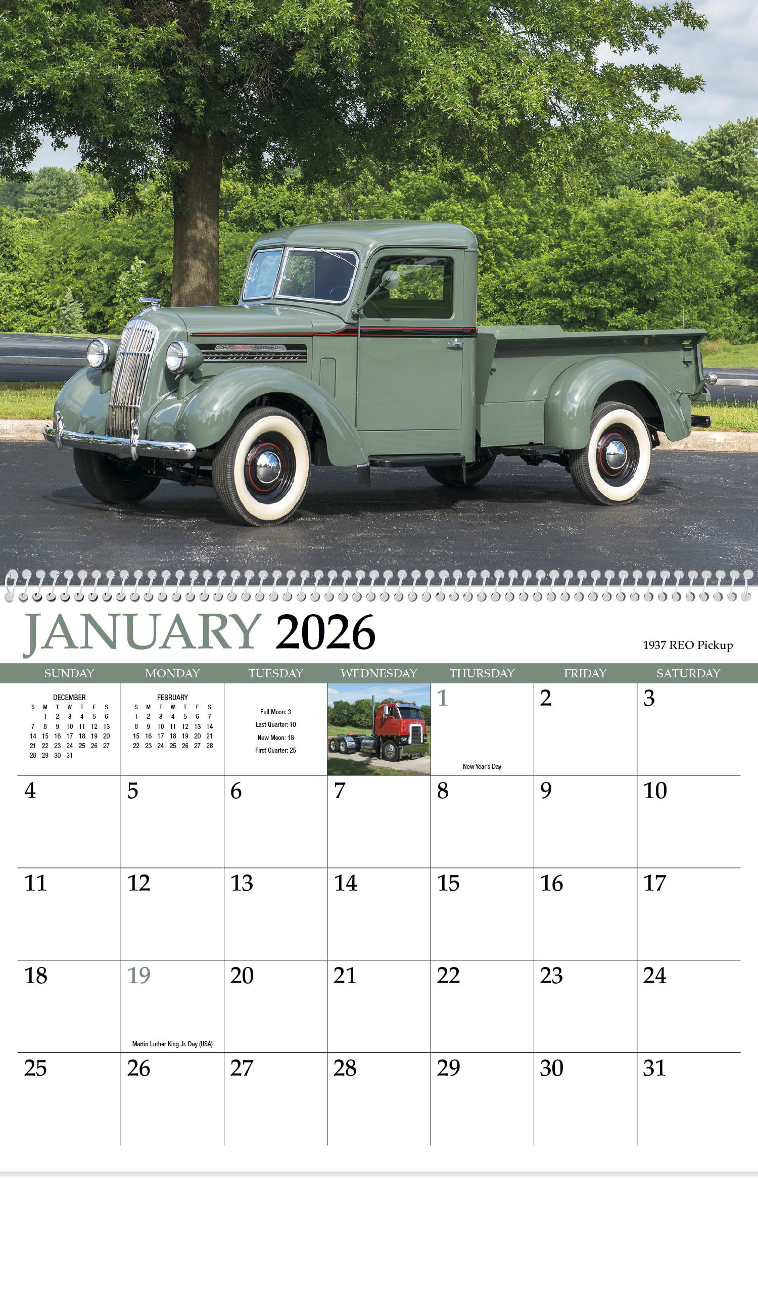 HotLine® Products Classic Trucks Appointment Calendar - Spiral 27