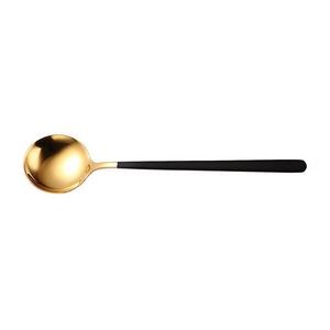 7.67 Inch Dual Color Golden Spoon With Round Head 30
