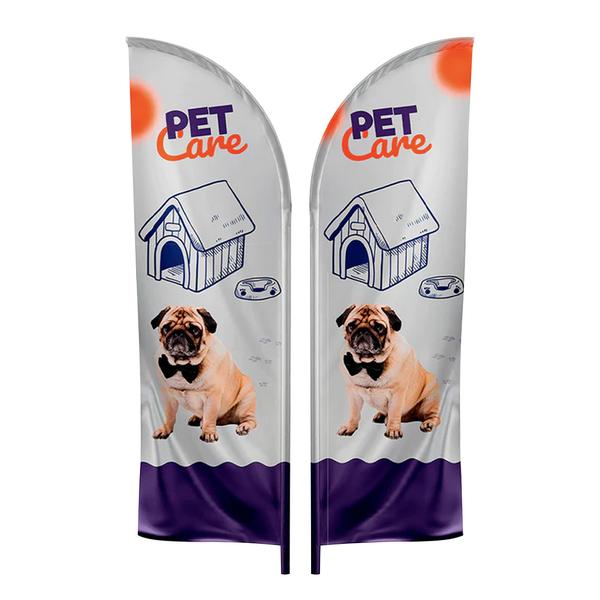 IMPORT 15' Double-Sided Feather Flag with Ground Spike 1