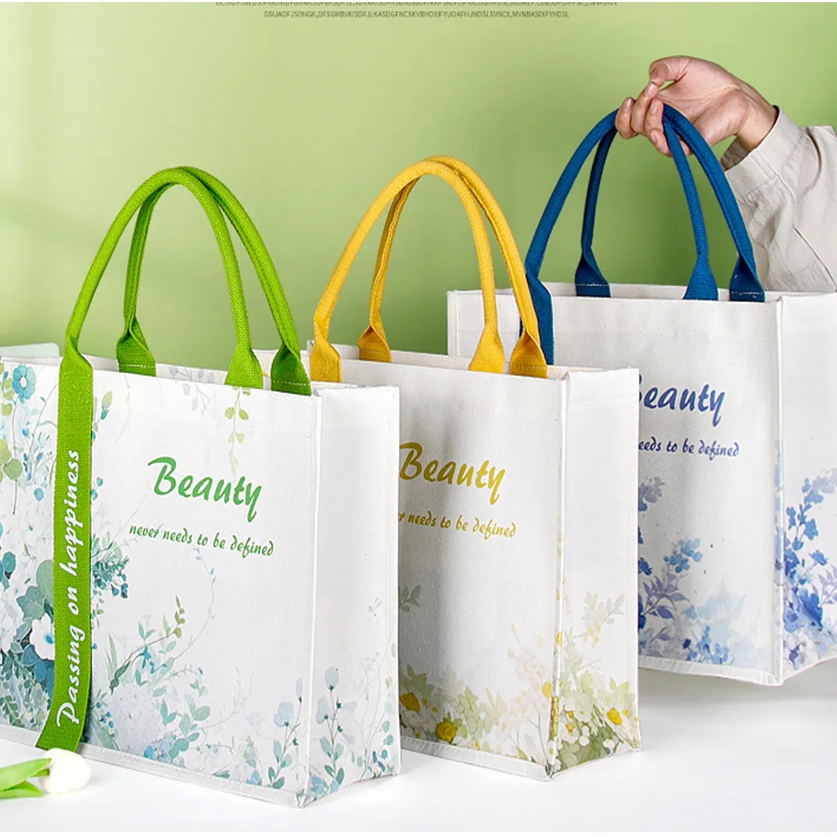 Eco Cotton Canvas Tote Bag With Boxy Gusset Custom Logo, custom tote bag with logo imprint 4