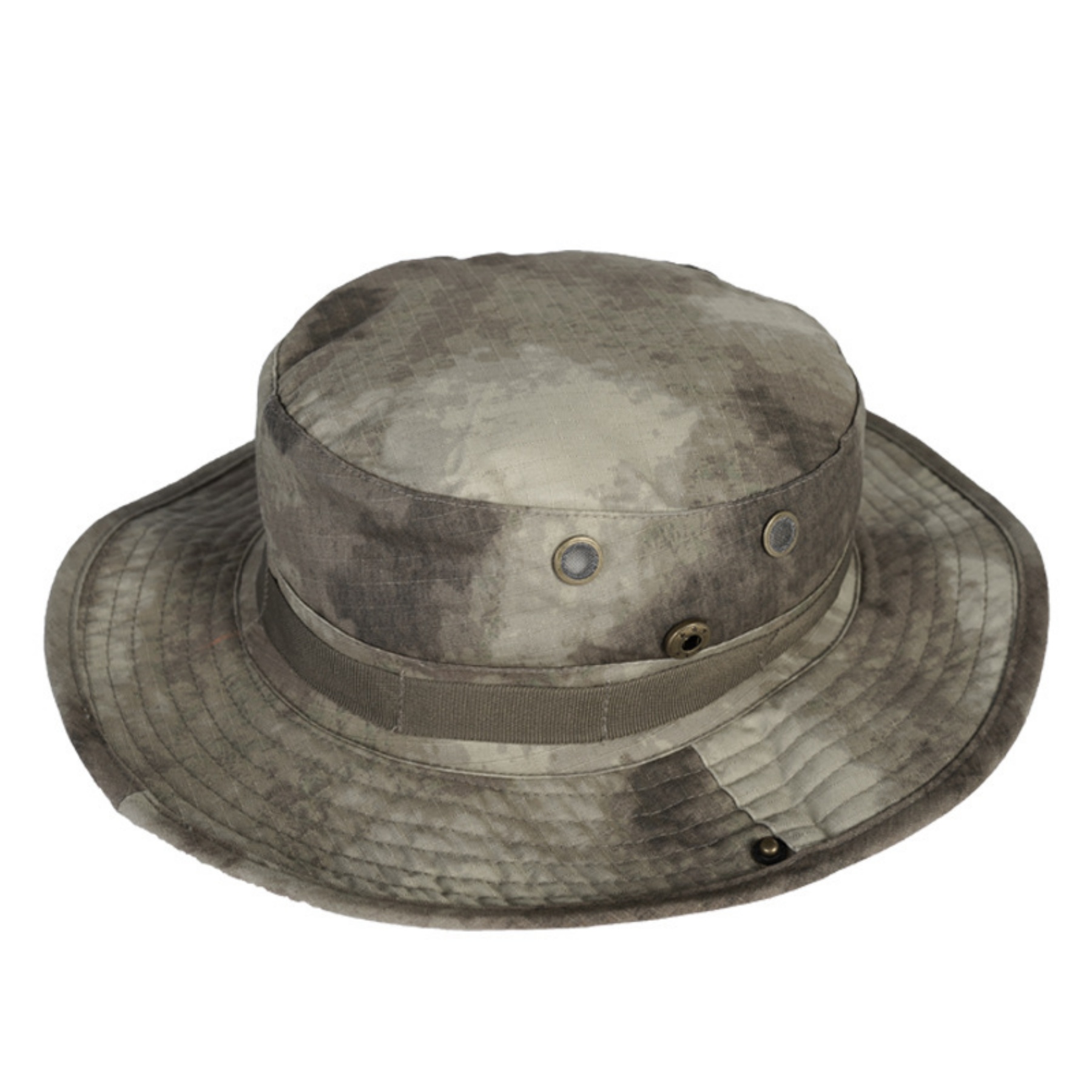 Wide Brim Camo Boonie Hat with Eyelets for Outdoors 2