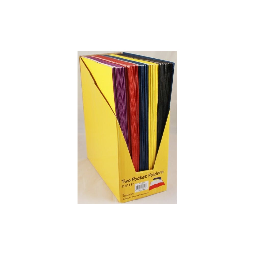2 Pocket Paper Folders - Assorted Colors 1