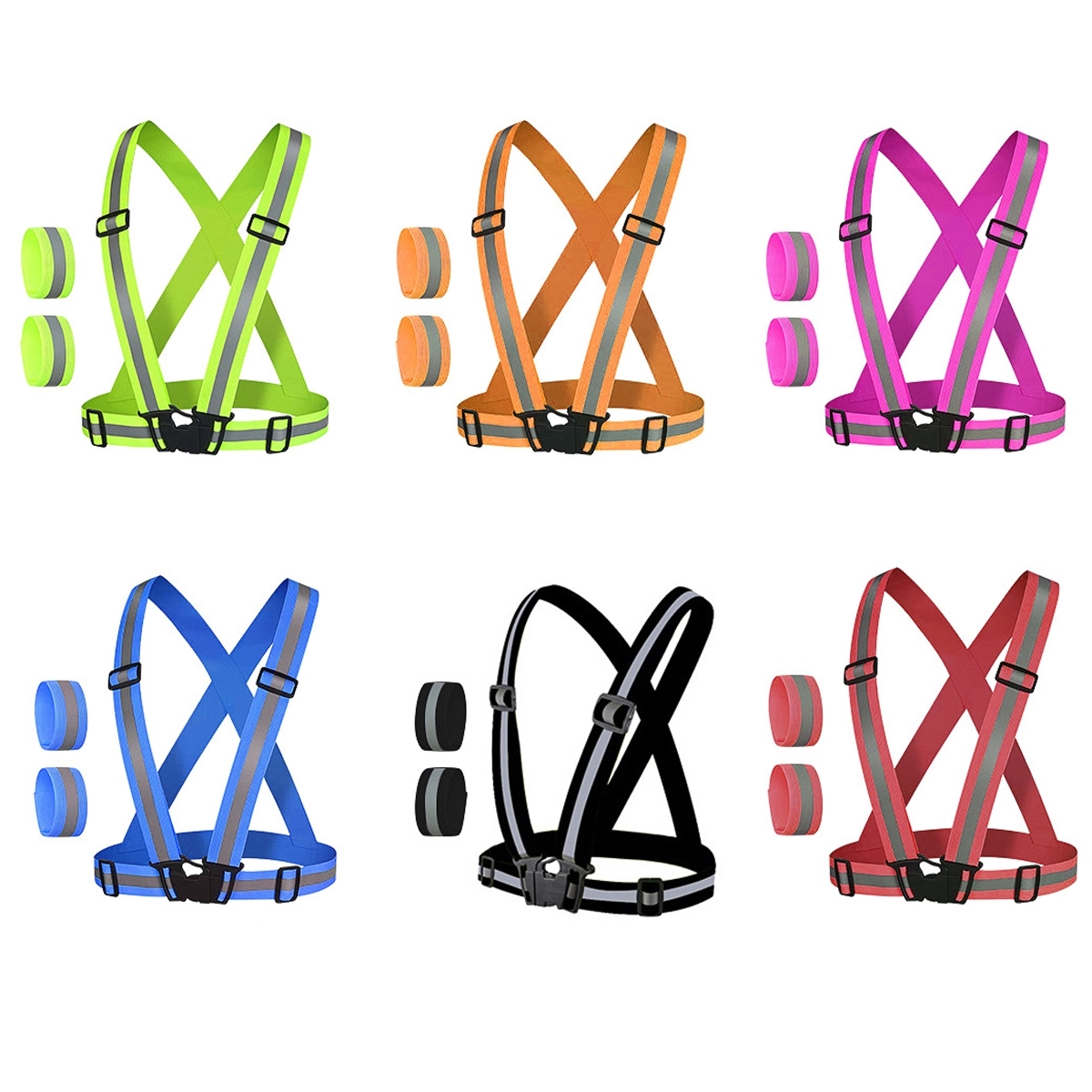 High Visibility Reflective Safety Vest Belt With 2 Armbands 4