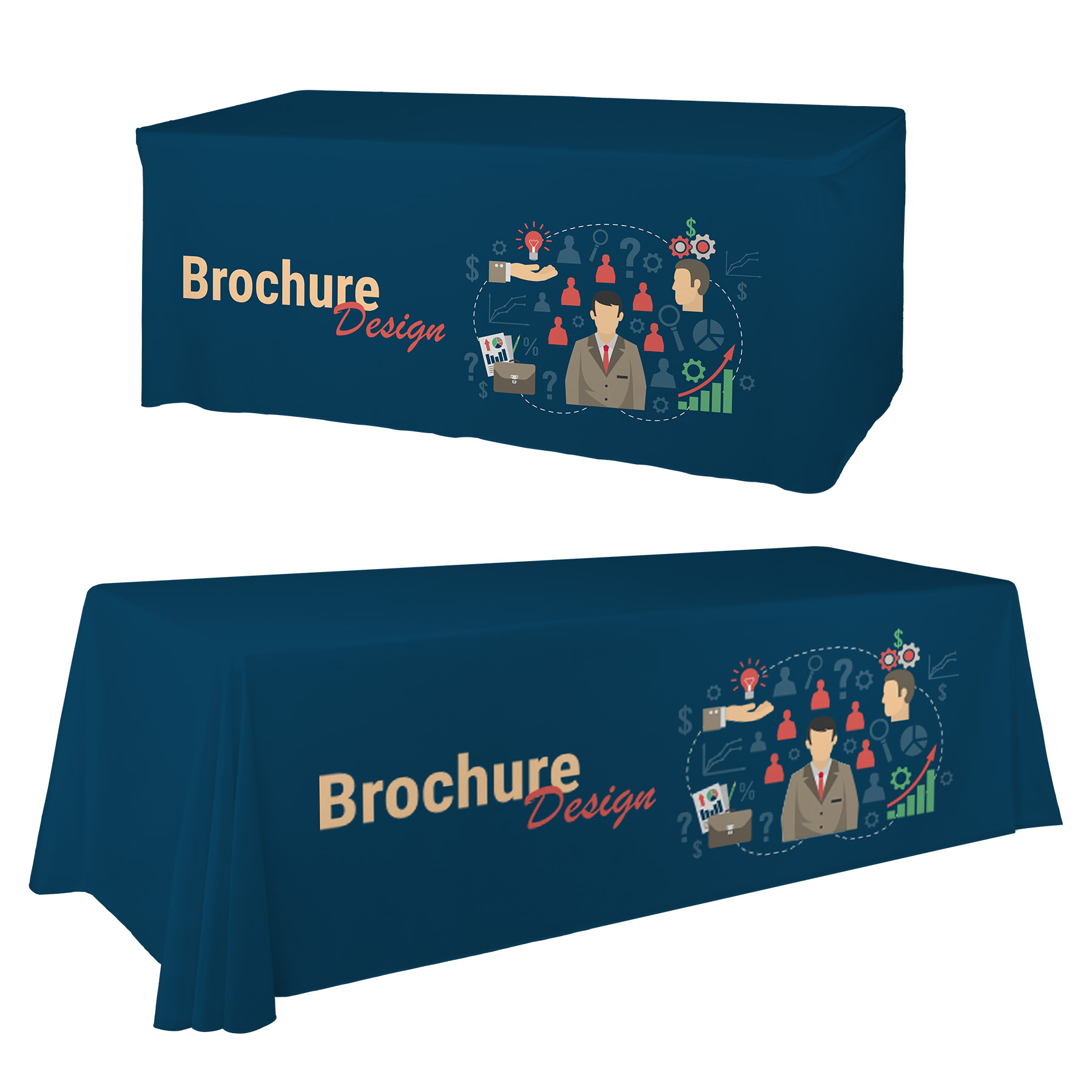 6'/8' Convertible Premium Table Throw (Full Color Dye Sublimation) 8