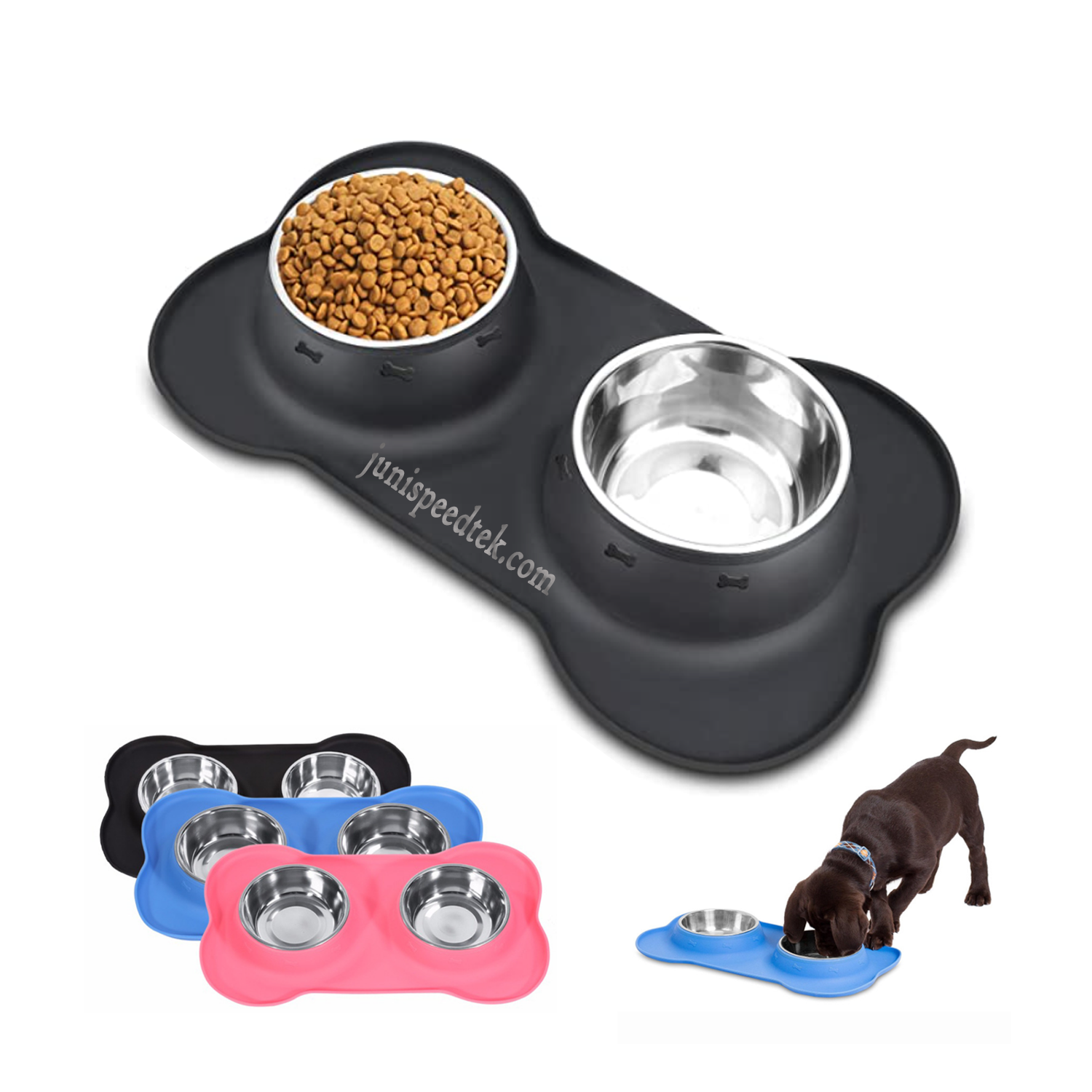 Set of 2 Stainless Steel Dog Bowl 2