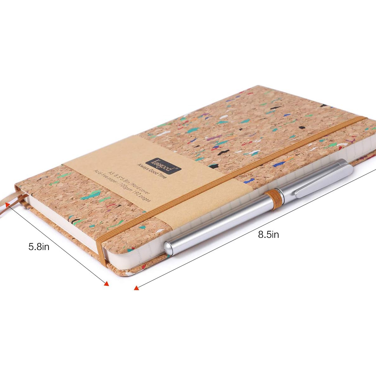 Sustainable Cork Notebook and Pen Set A5 3