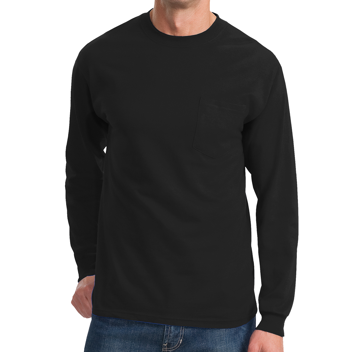 Port & Company® Tall Long Sleeve Essential Pocket Tee 4